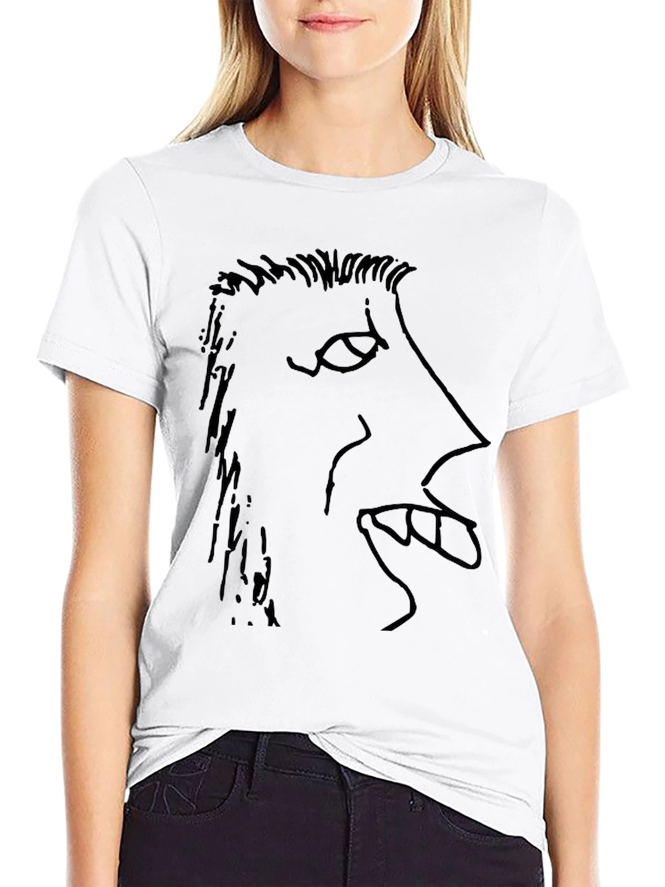 Abstract Face Graphic Tee - Modern Art Shirt