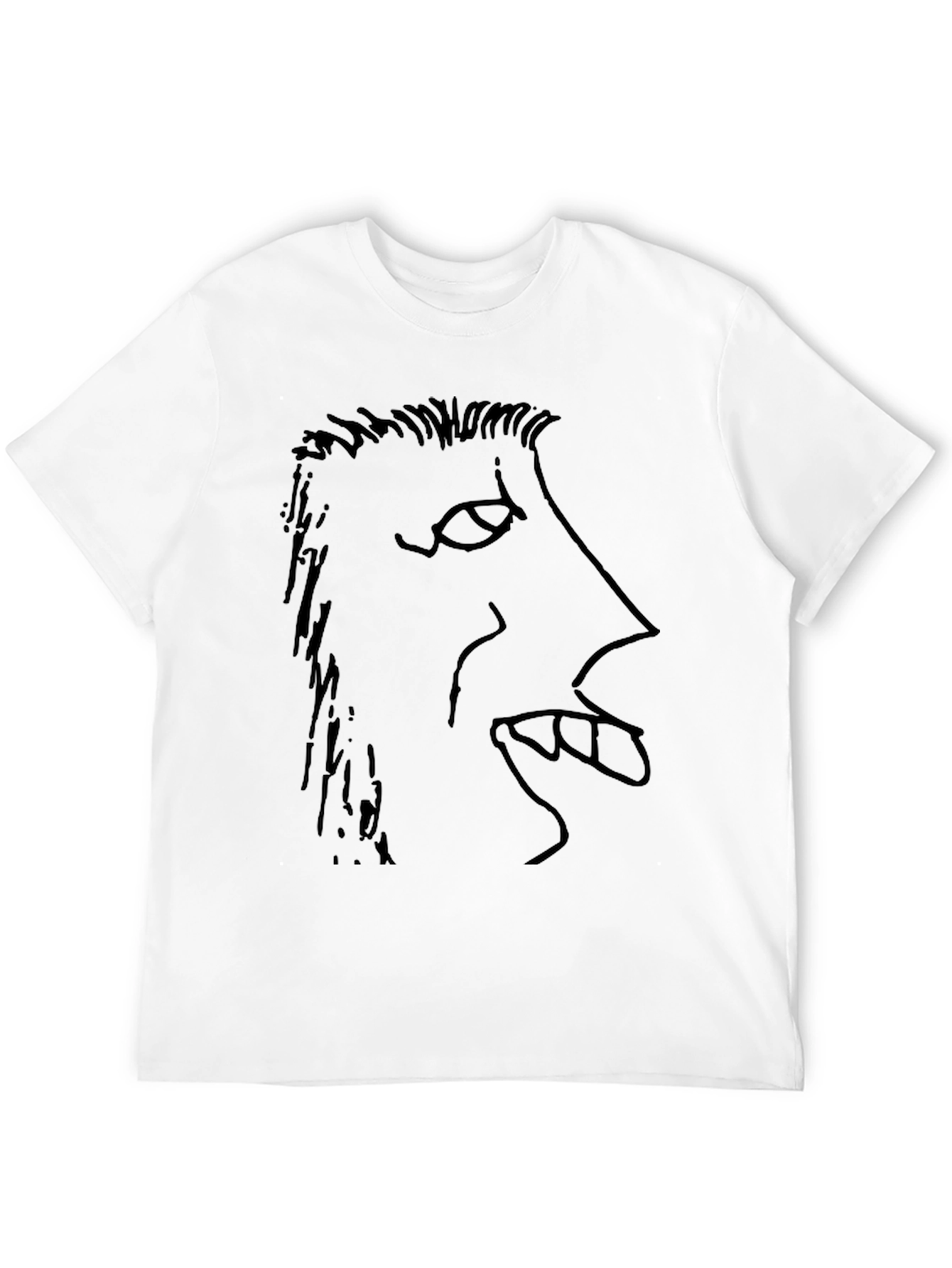 Abstract Face Graphic Tee - Modern Art Shirt