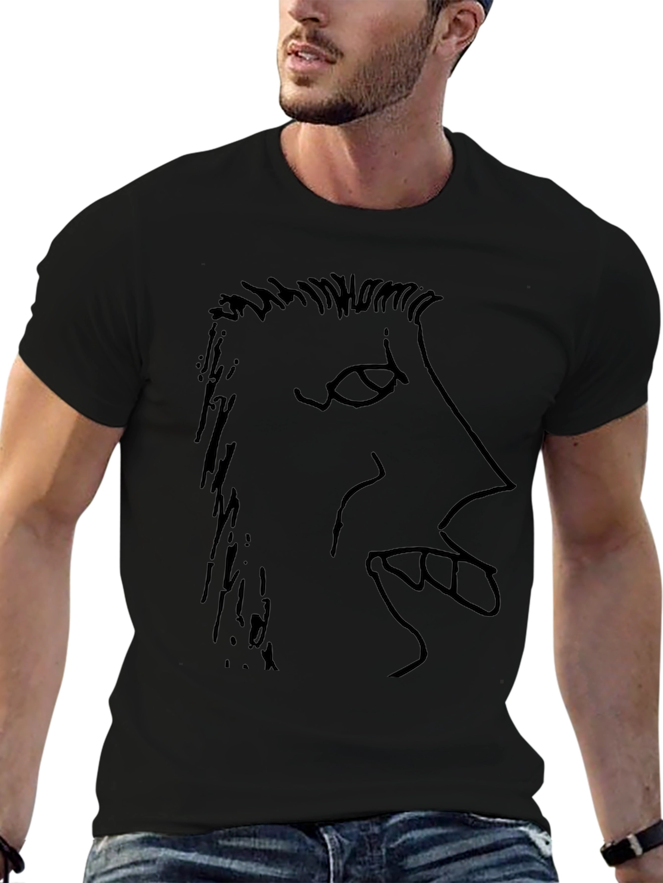 Abstract Face Graphic Tee - Modern Art Shirt