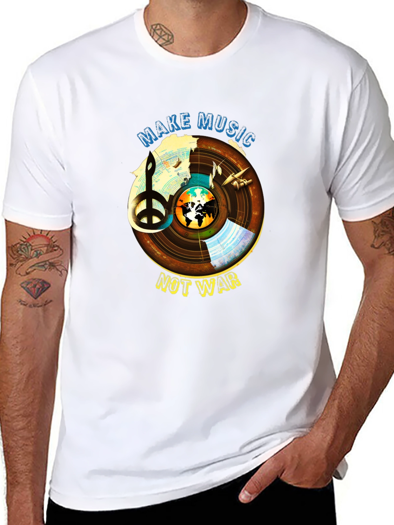 Make Music Not War Graphic T-Shirt