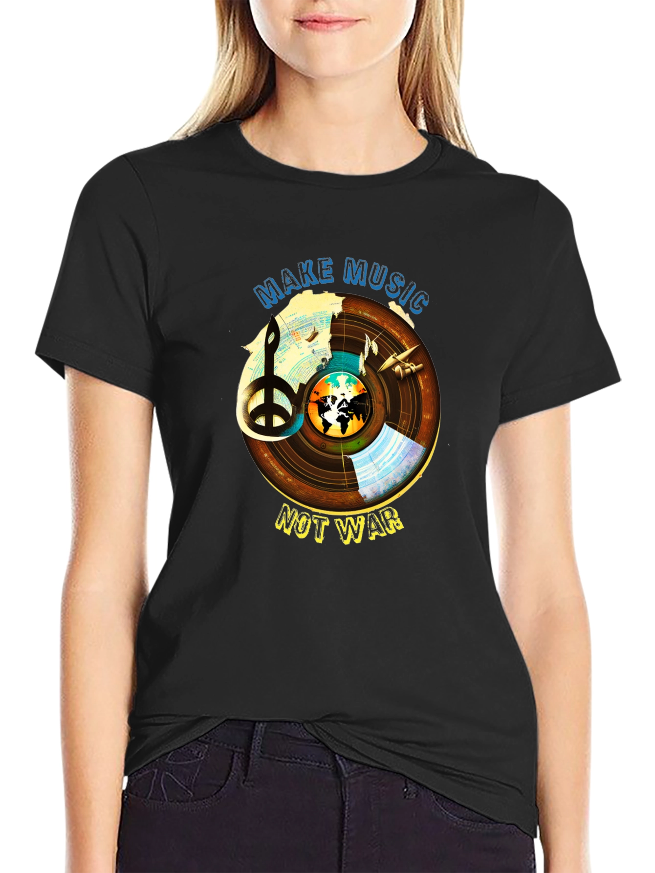 Make Music Not War Graphic T-Shirt
