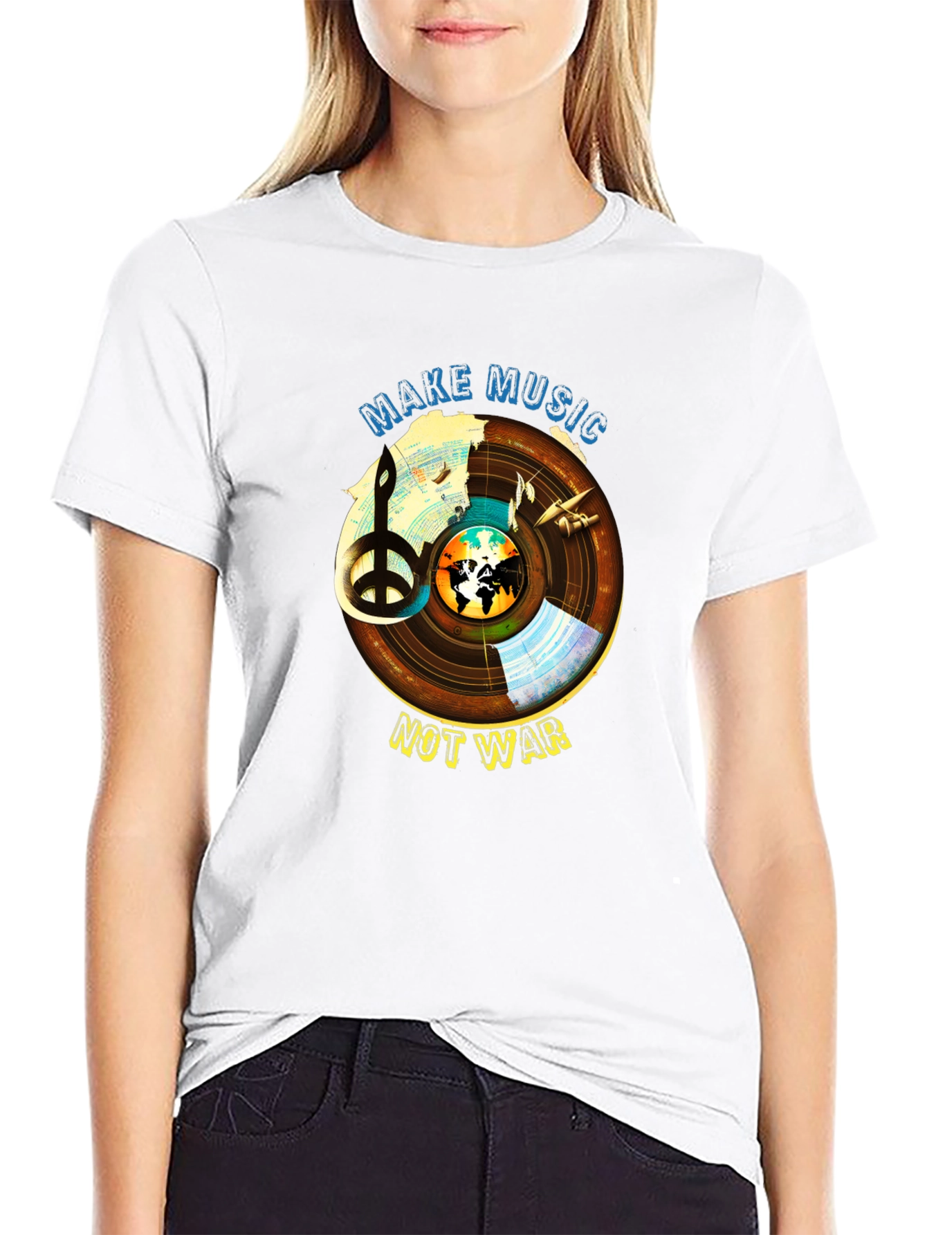 Make Music Not War Graphic T-Shirt