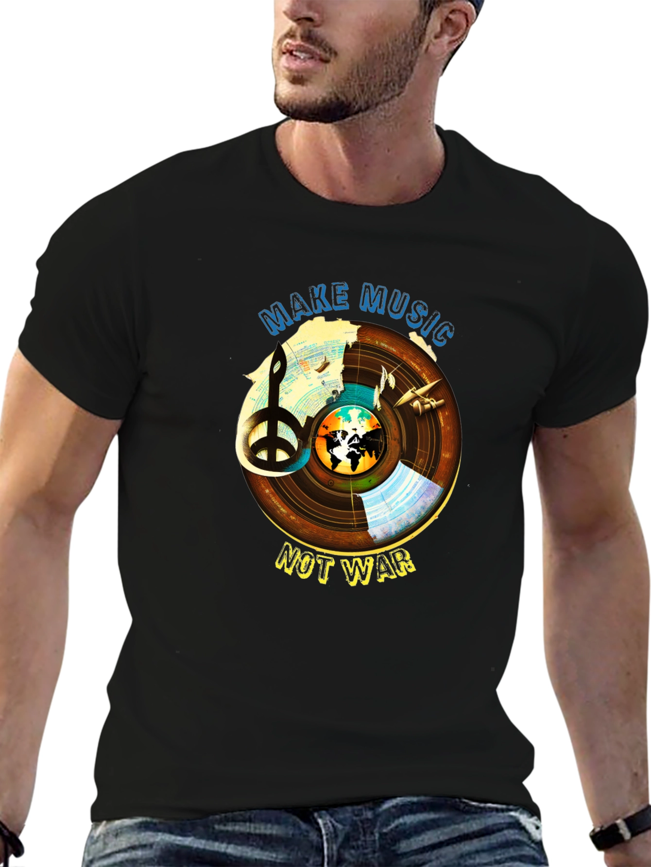 Make Music Not War Graphic T-Shirt