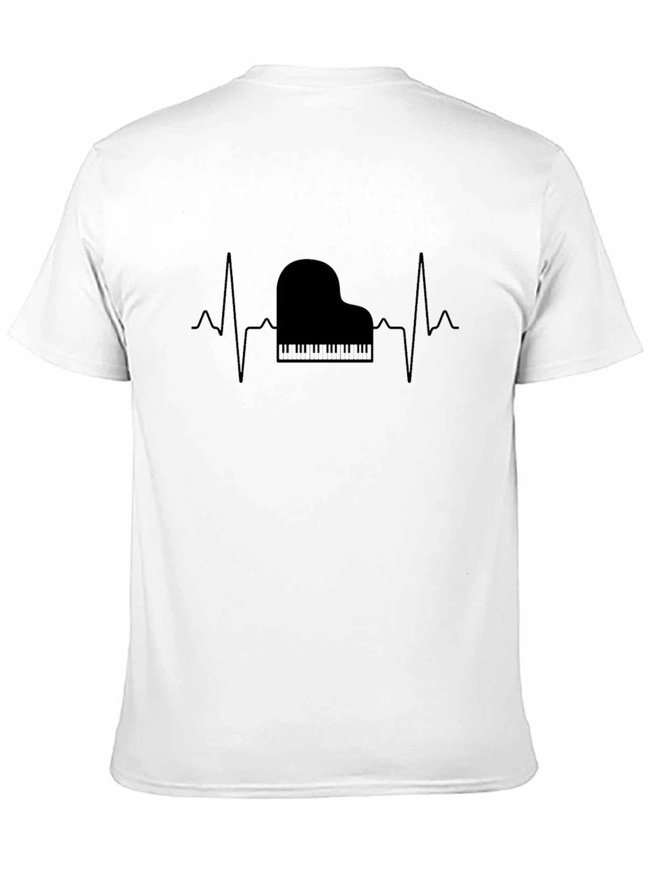 Piano Heartbeat T-Shirt - Music Lover Tee