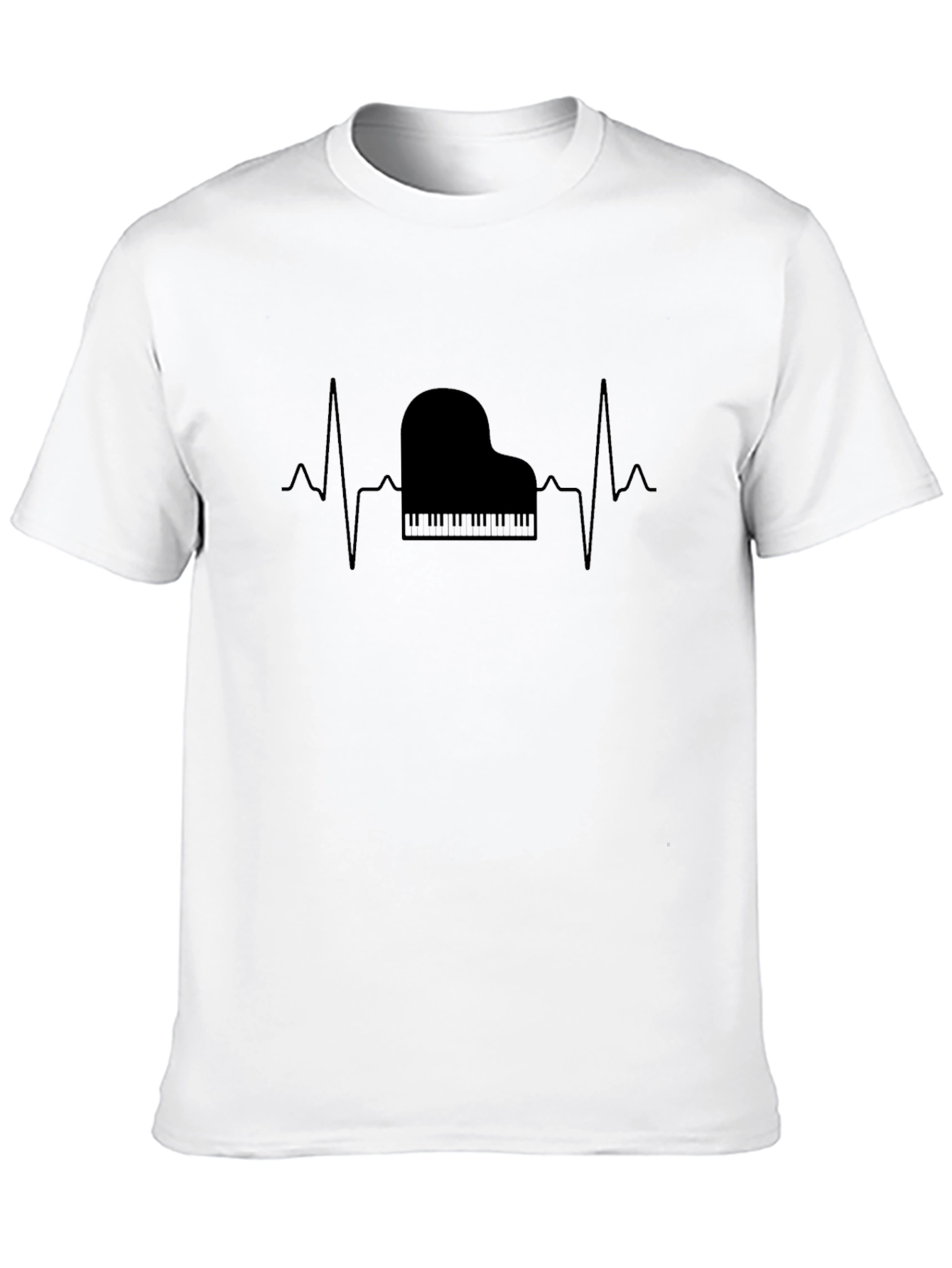 Piano Heartbeat T-Shirt - Music Lover Tee