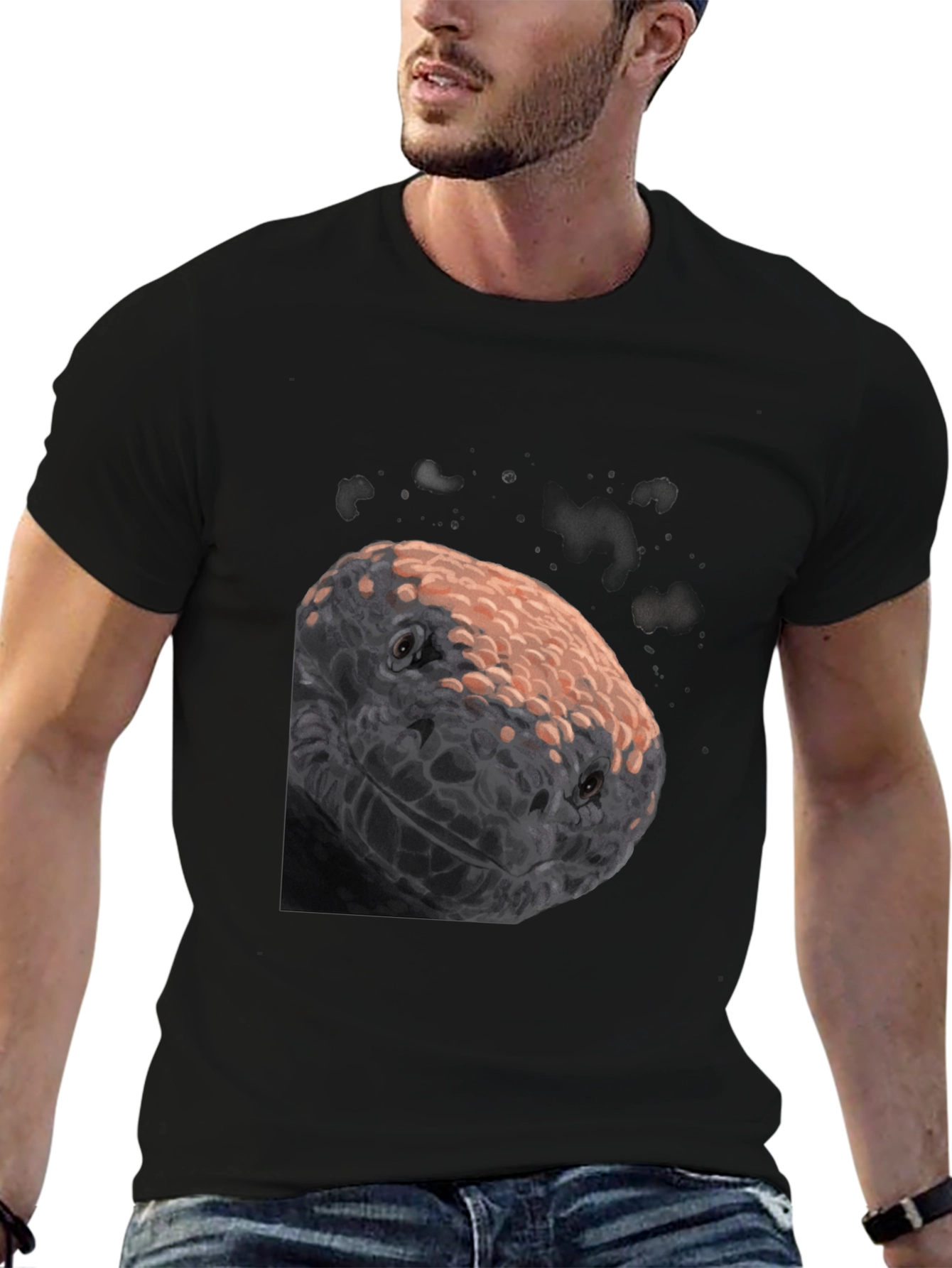 Gila Monster Graphic Tee - Black Cotton Blend
