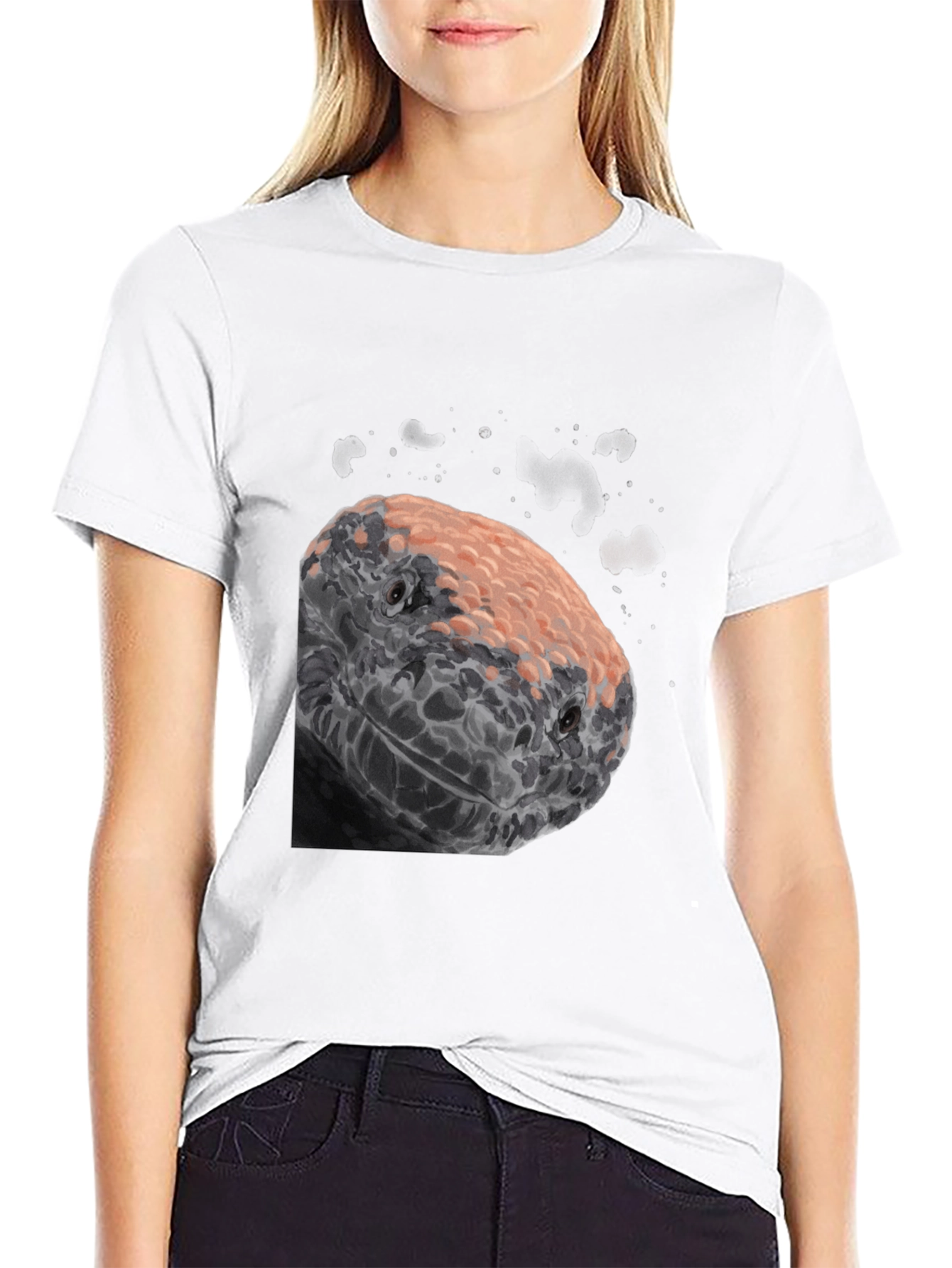 Gila Monster Graphic Tee - Black Cotton Blend