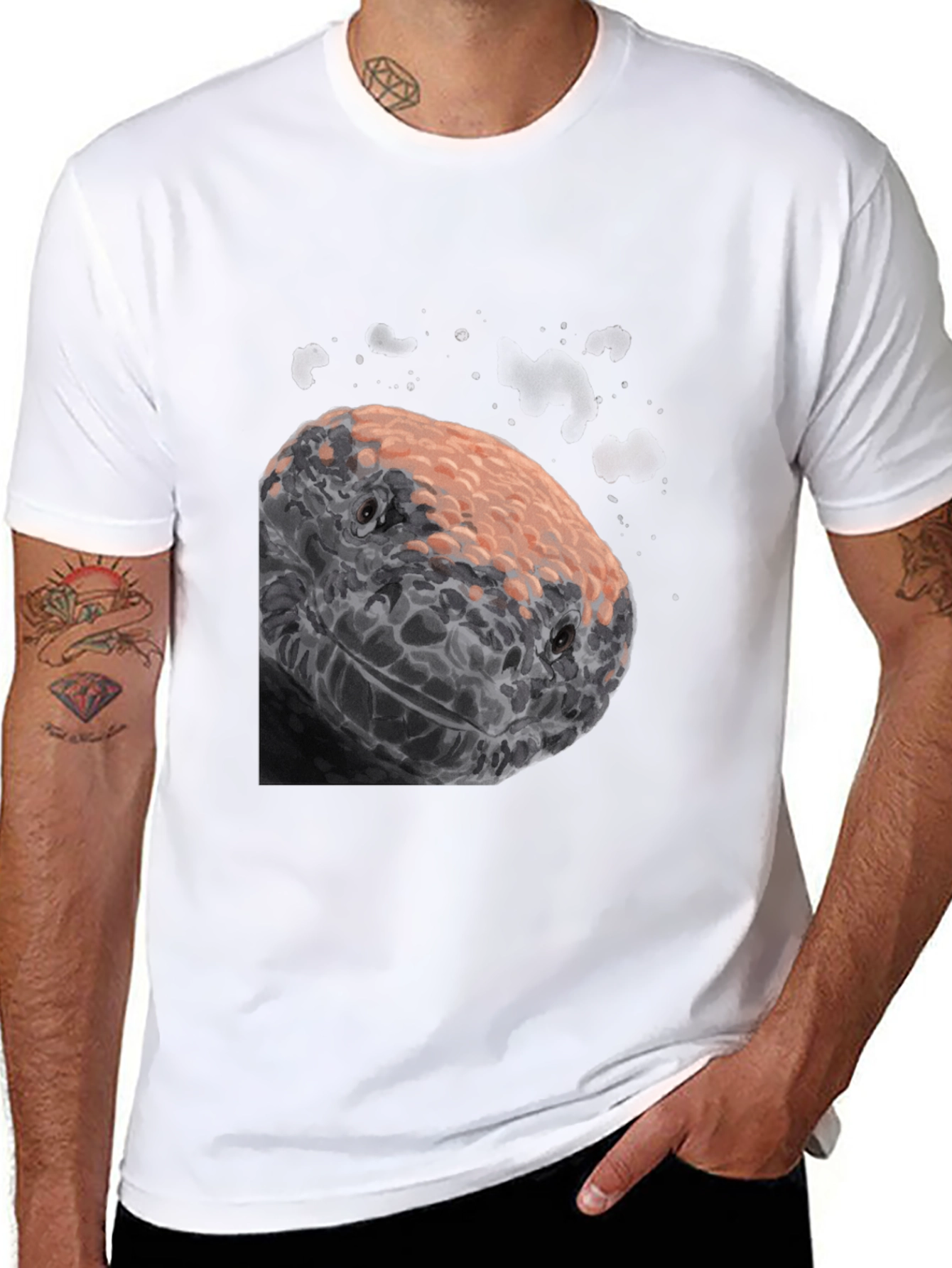 Gila Monster Graphic Tee - Black Cotton Blend
