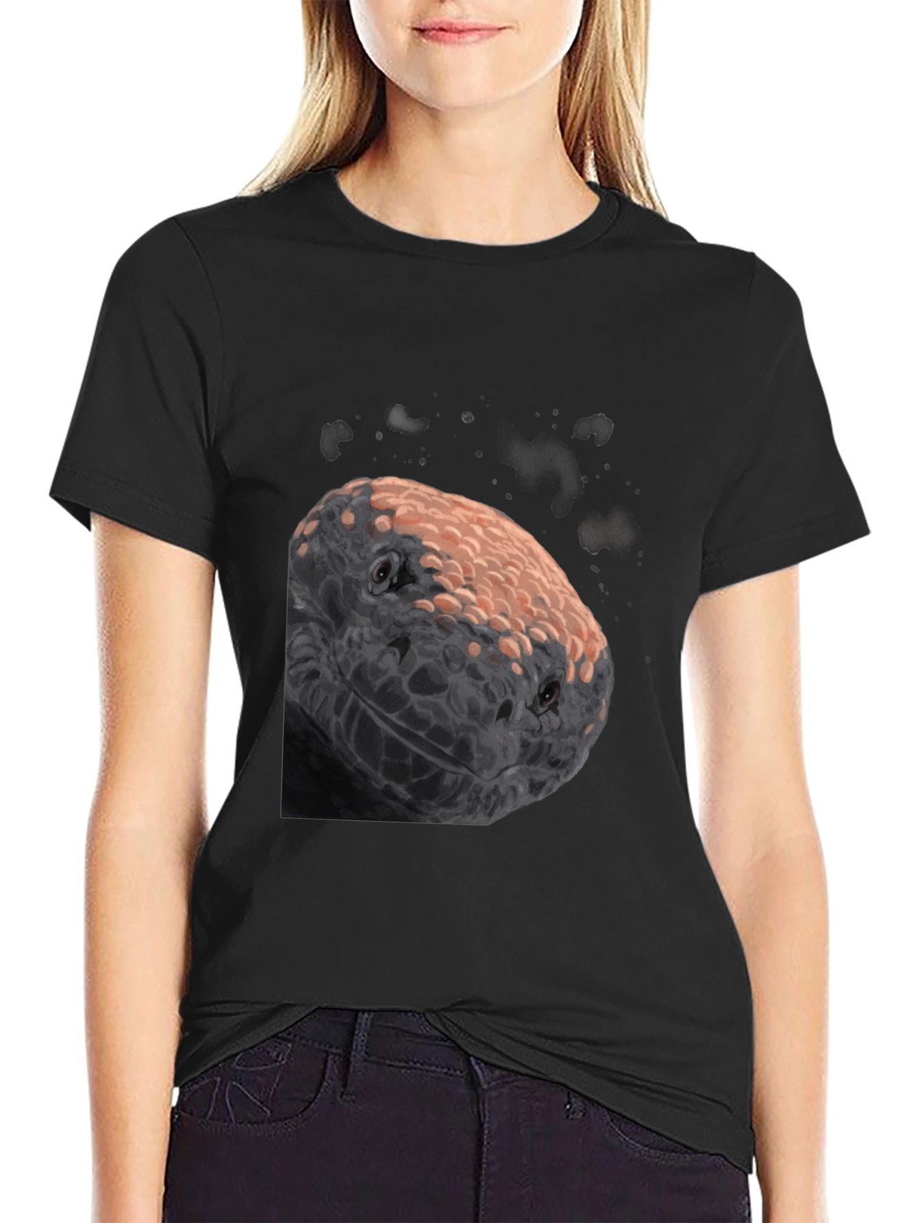 Gila Monster Graphic Tee - Black Cotton Blend