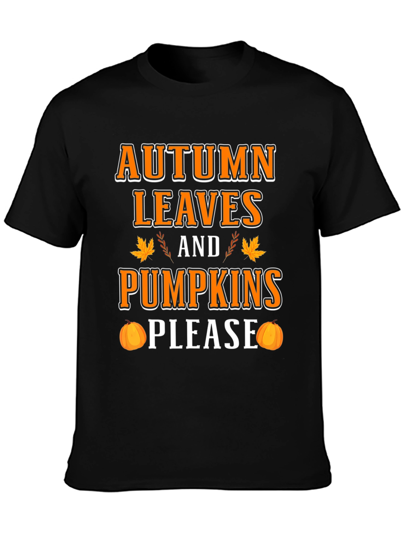 Autumn Leaves Pumpkins Please T-Shirt