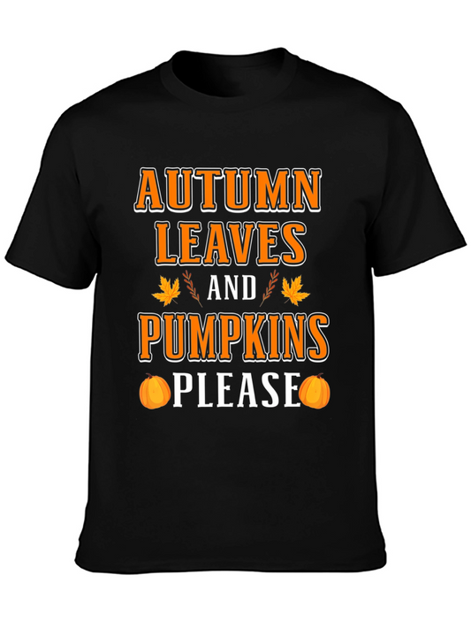 Autumn Leaves Pumpkins Please T-Shirt