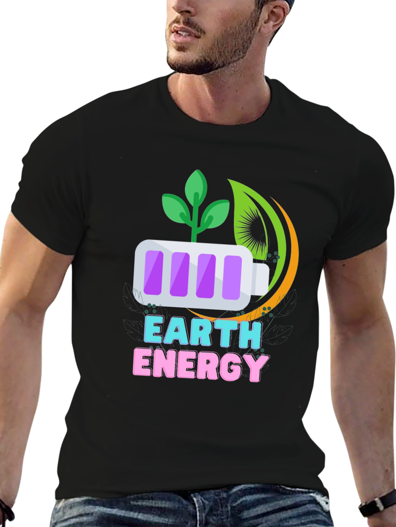 Earth Energy Graphic Tee - Sustainable Style