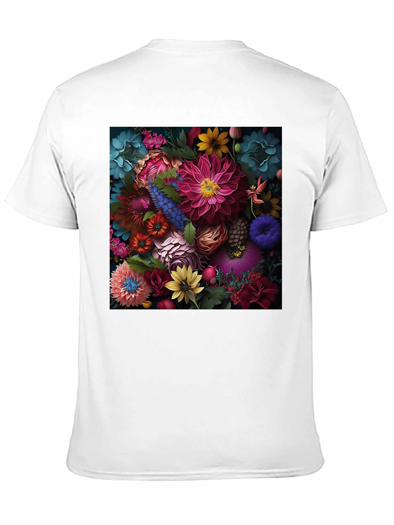 Floral Print Black T-Shirt