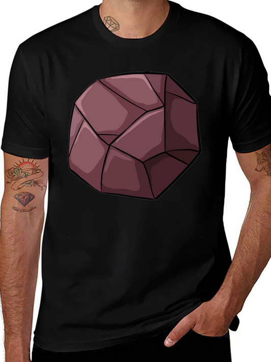 Geometric Rock Graphic Tee - Unique Design T-Shirt