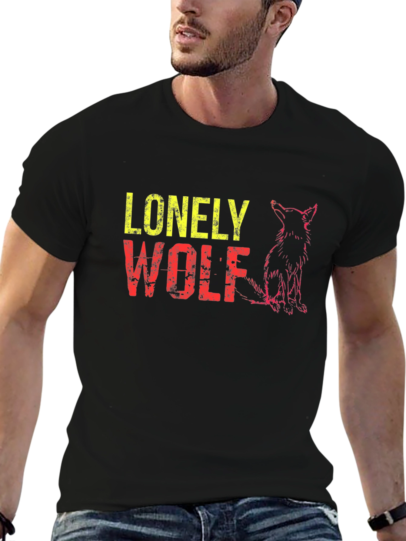 Lonely Wolf Graphic T-Shirt
