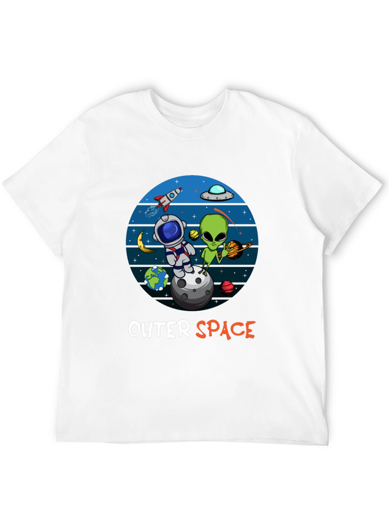 Outer Space Tee: Astronaut & Alien Design