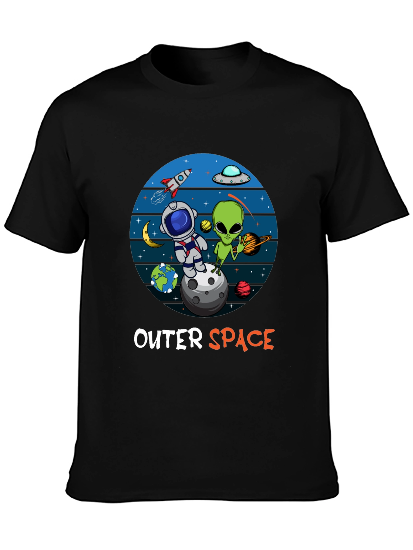 Outer Space Tee: Astronaut & Alien Design