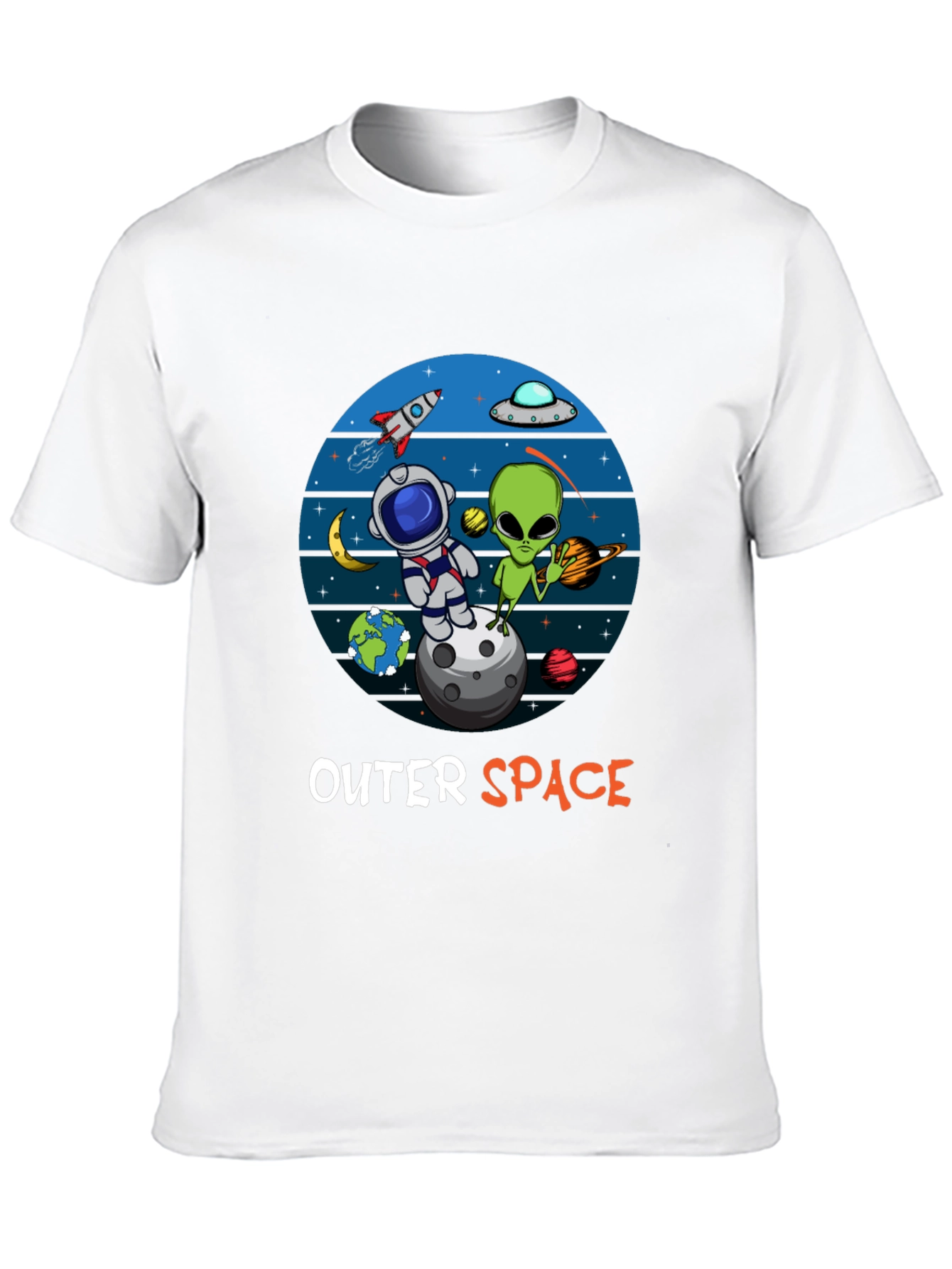 Outer Space Tee: Astronaut & Alien Design
