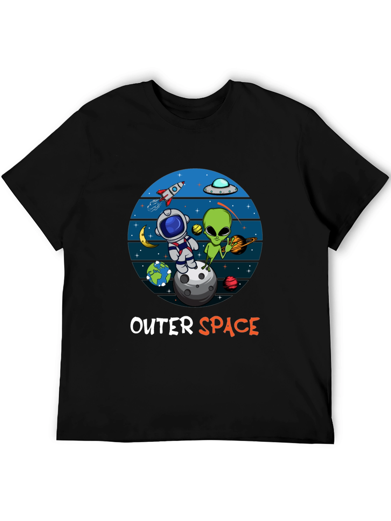 Outer Space Tee: Astronaut & Alien Design