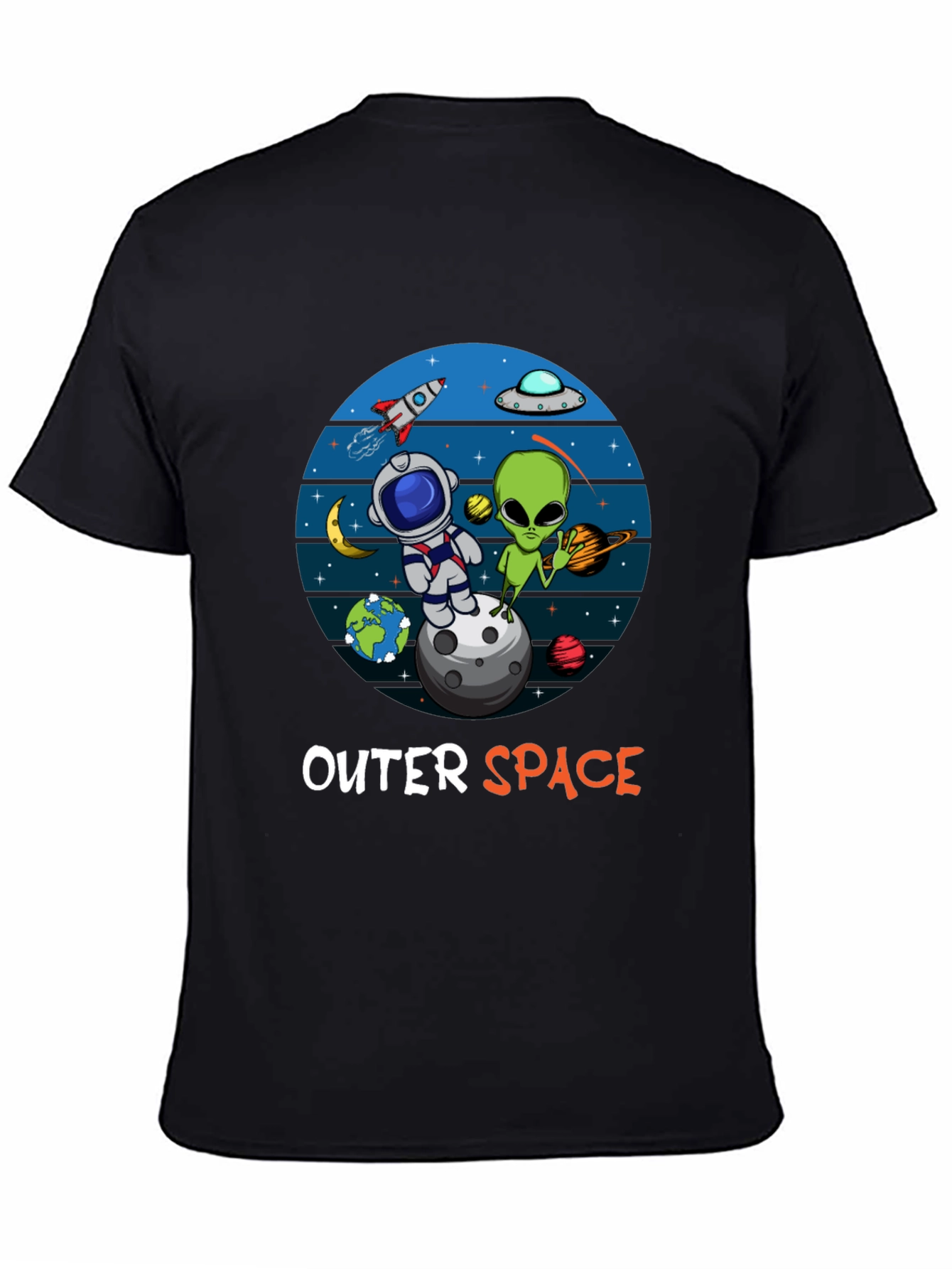 Outer Space Tee: Astronaut & Alien Design