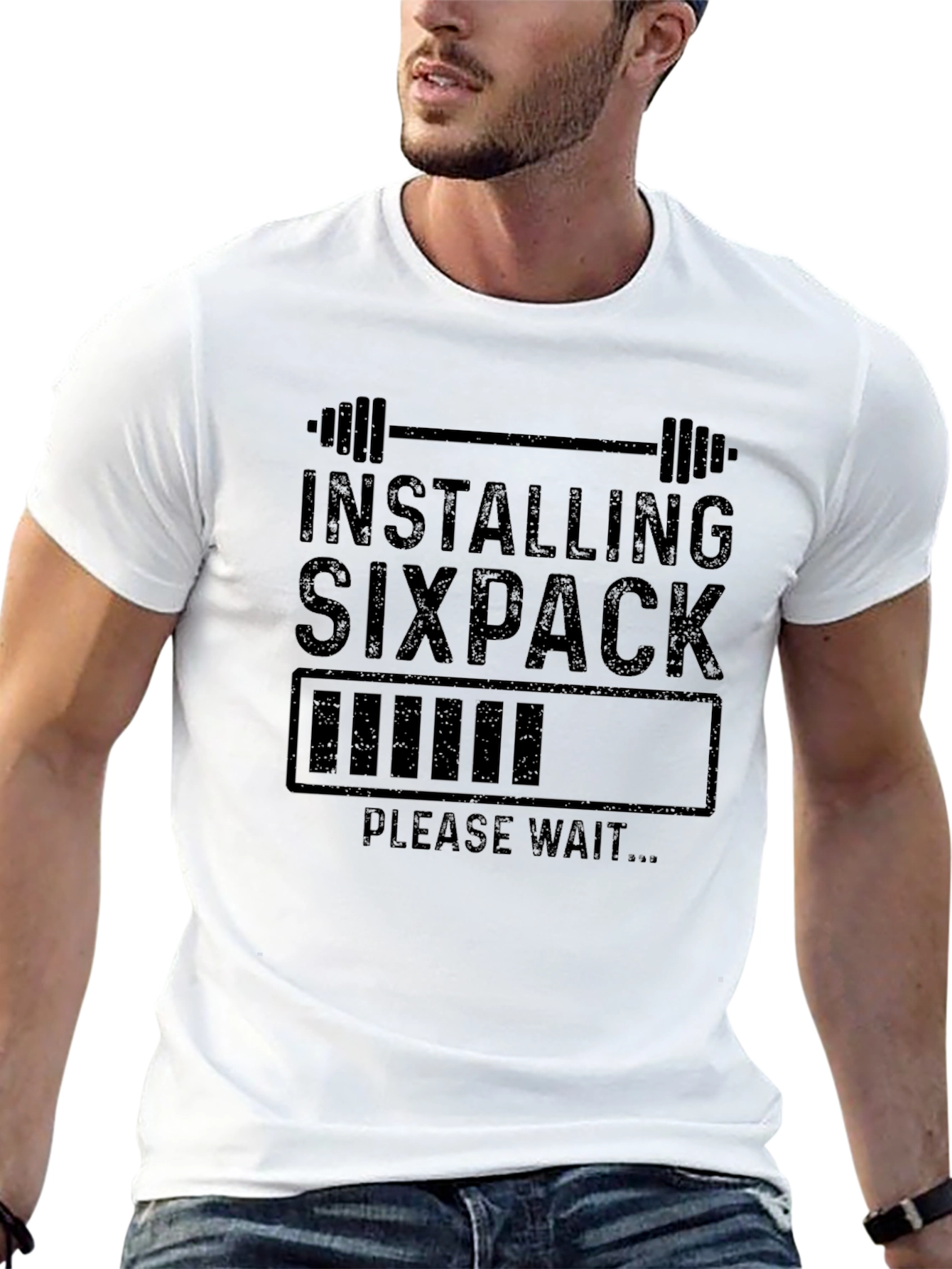 Installing Sixpack Funny Gym T-Shirt