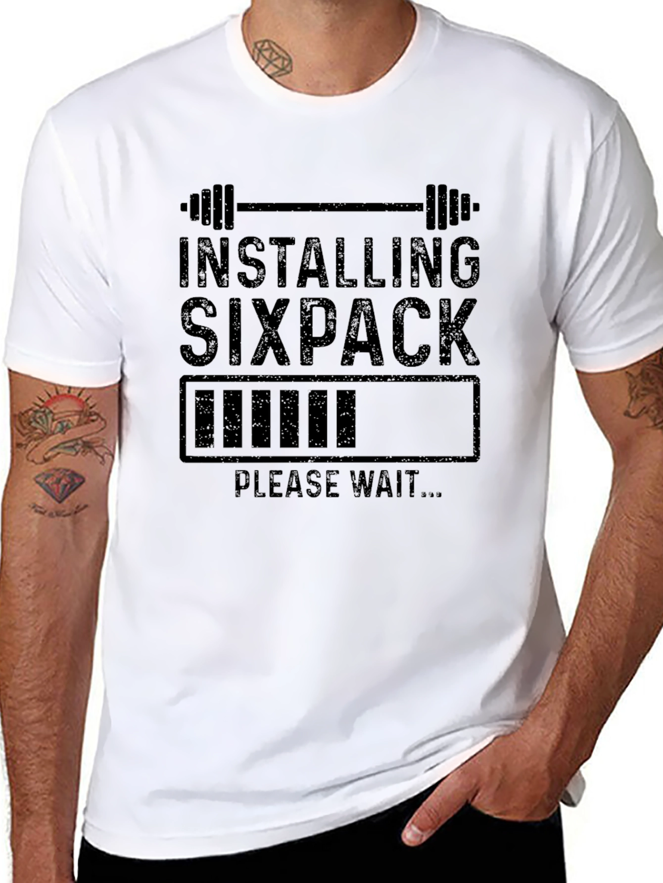 Installing Sixpack Funny Gym T-Shirt