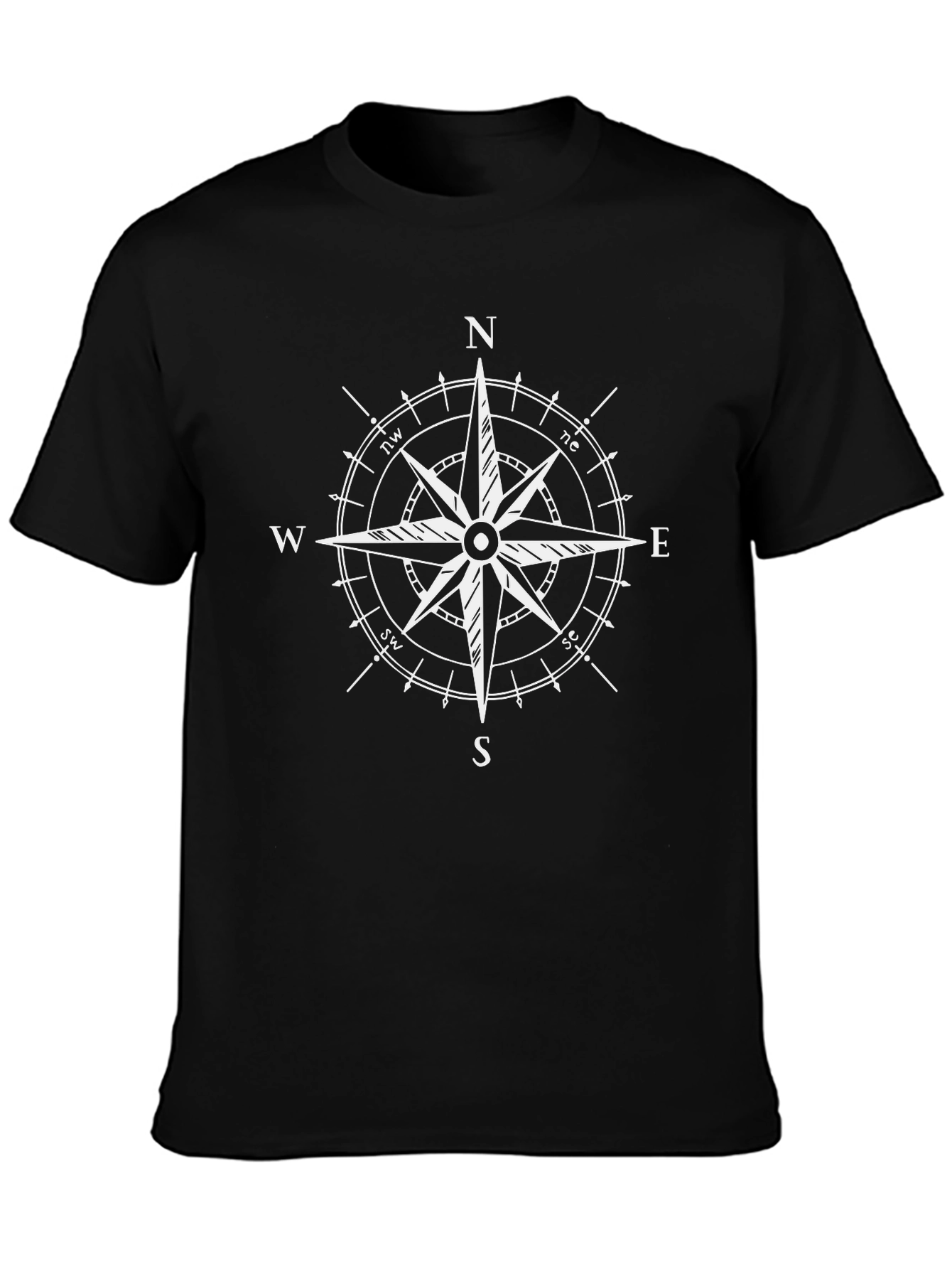Compass Rose Graphic T-Shirt - Classic Design