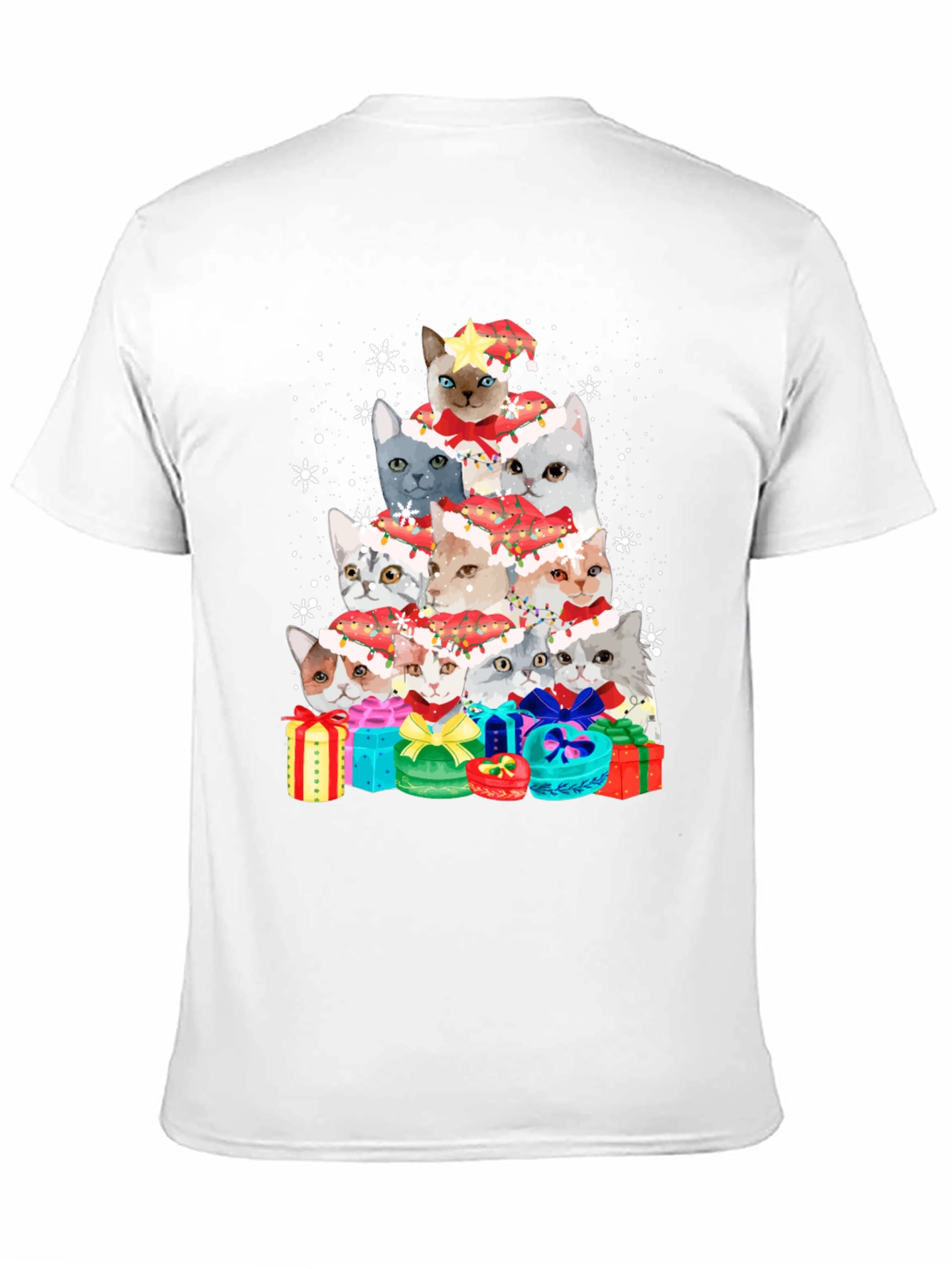 Festive Cat Christmas Tree T-Shirt
