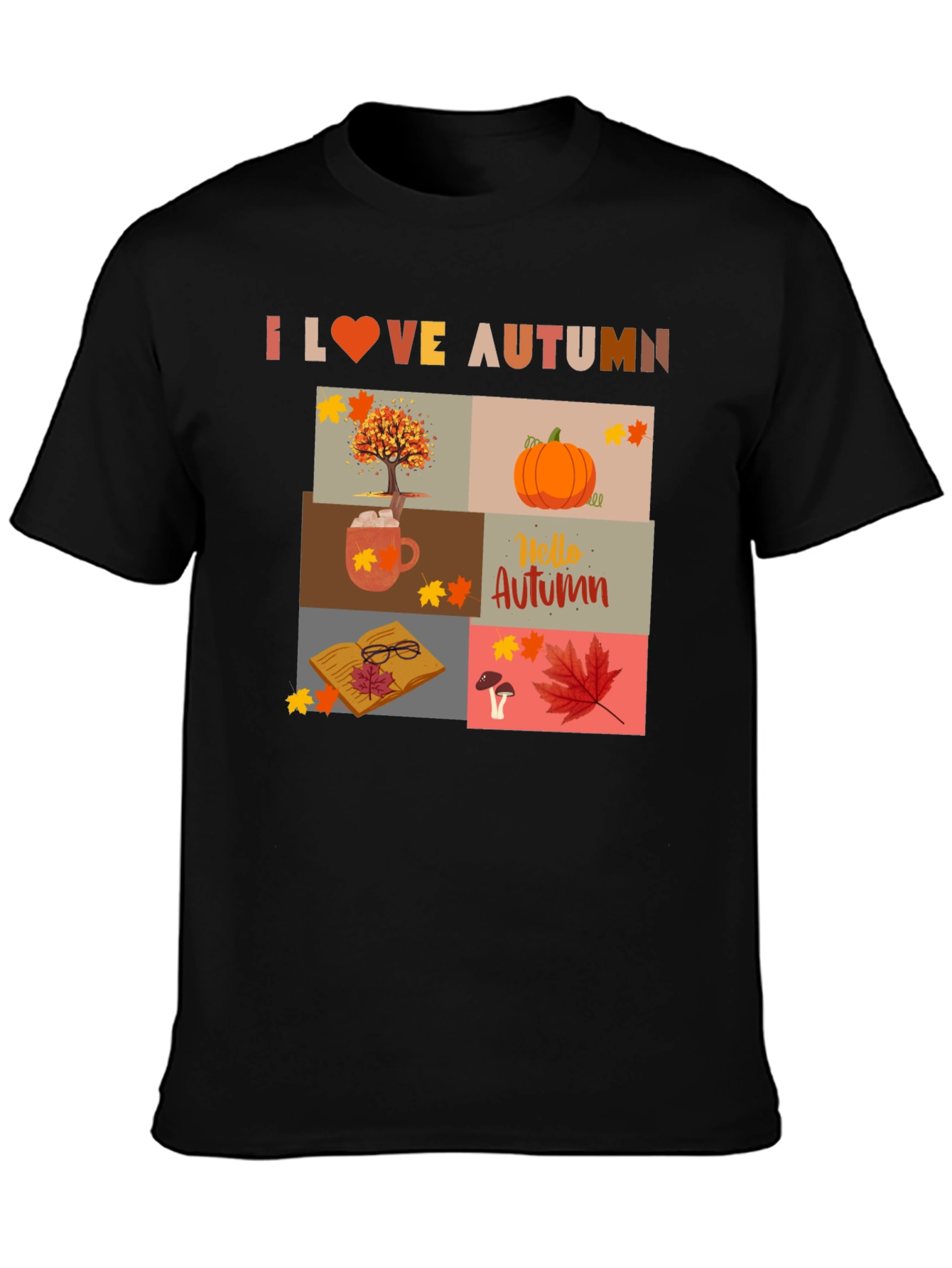 I Love Autumn Collage T-Shirt