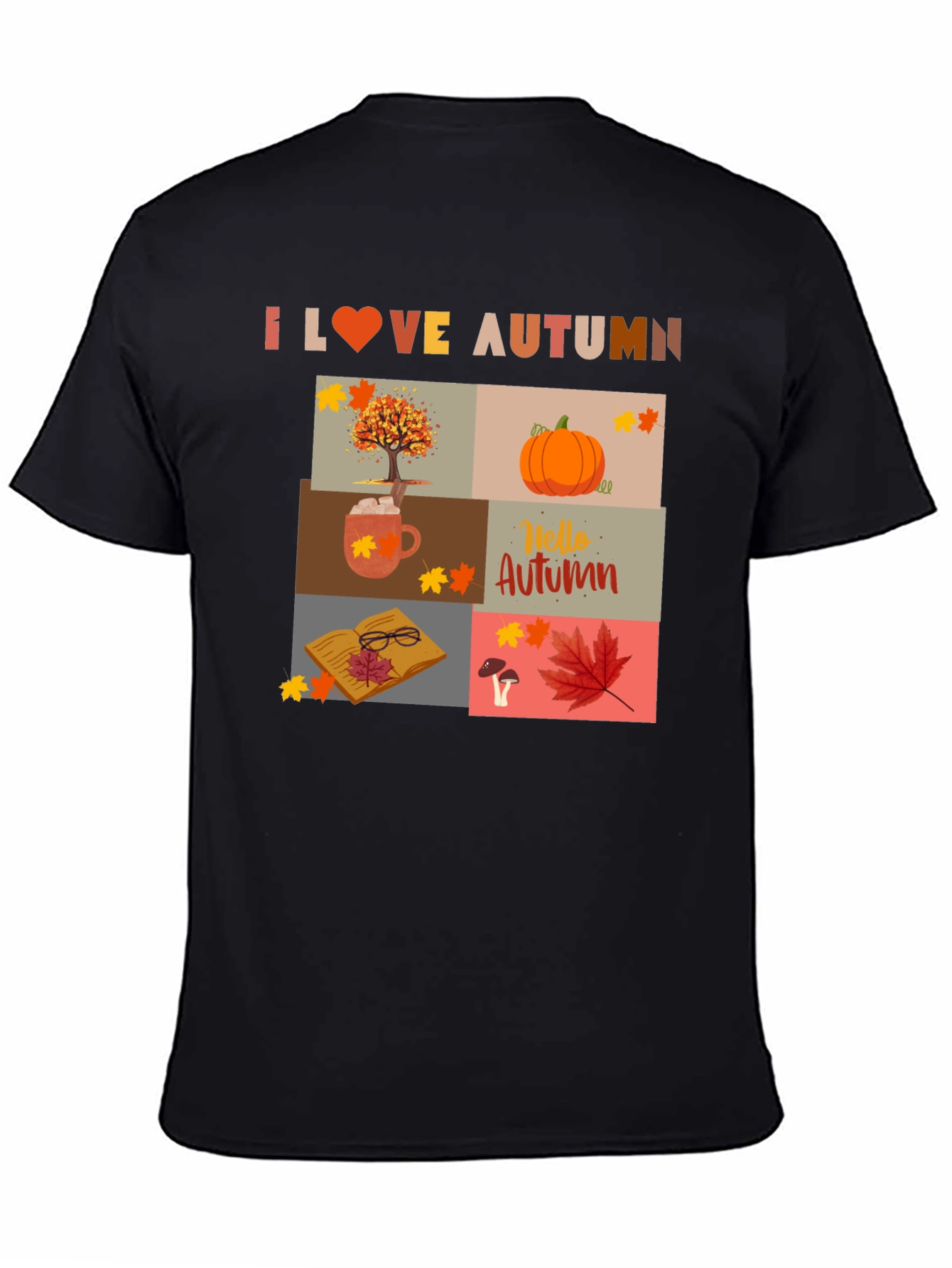 I Love Autumn Collage T-Shirt