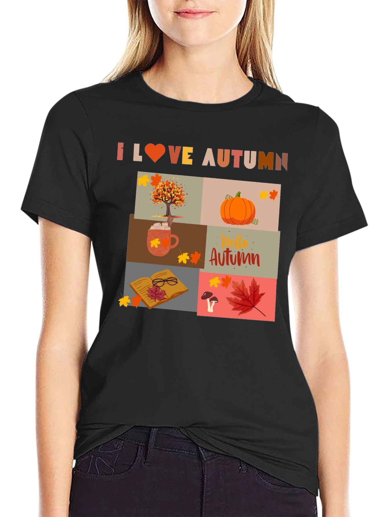 I Love Autumn Collage T-Shirt