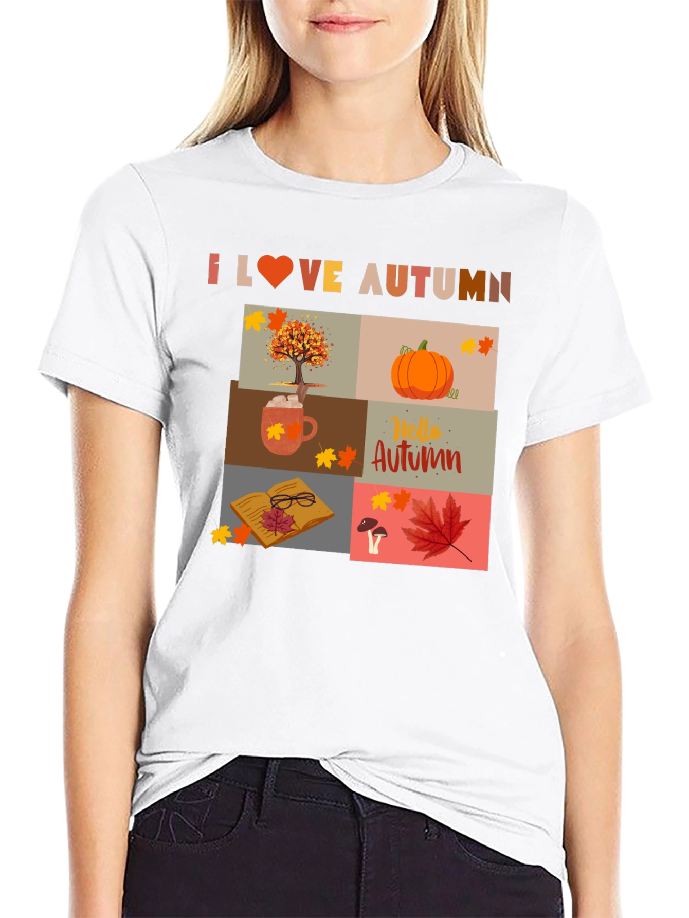I Love Autumn Collage T-Shirt
