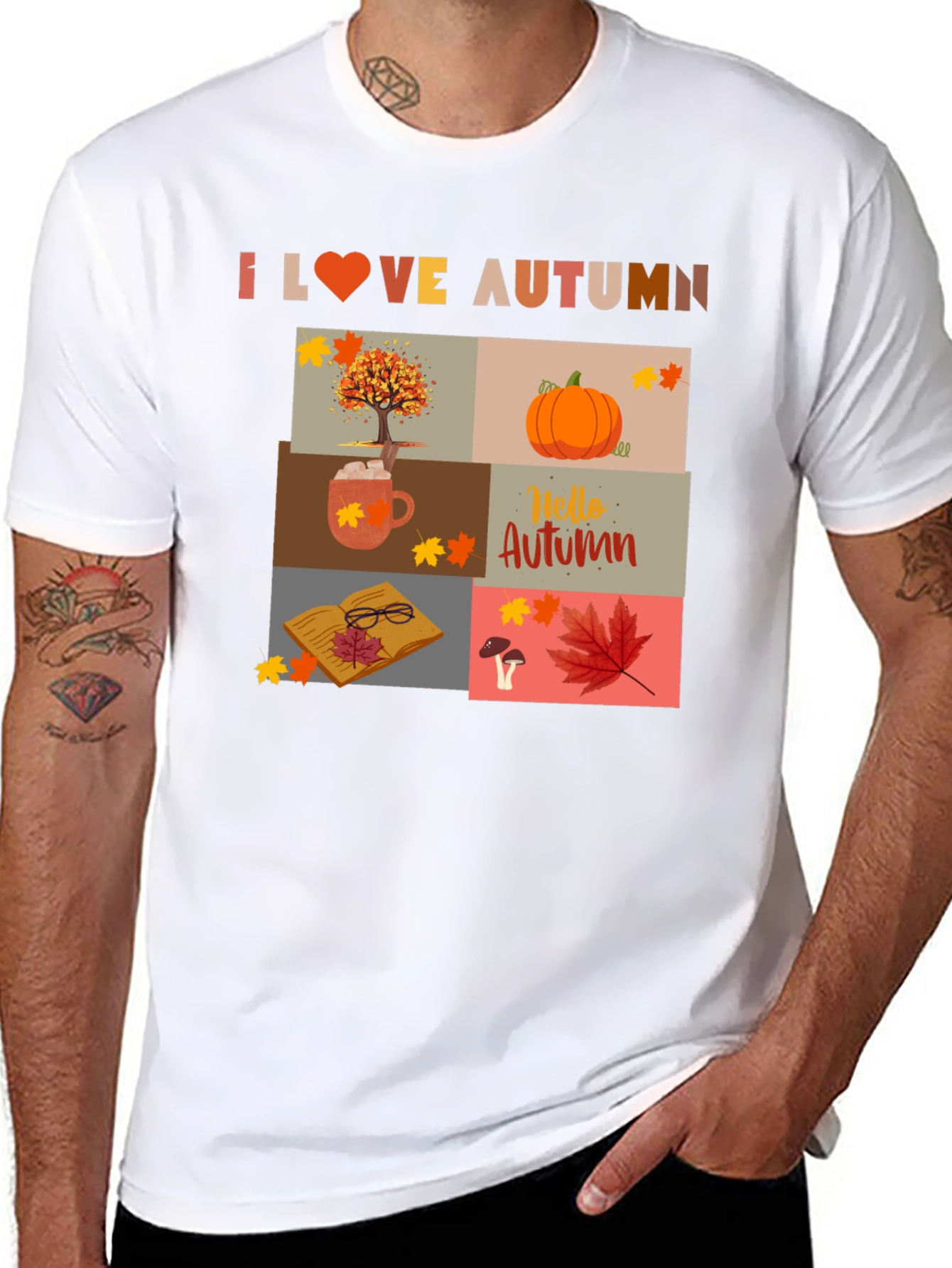 I Love Autumn Collage T-Shirt