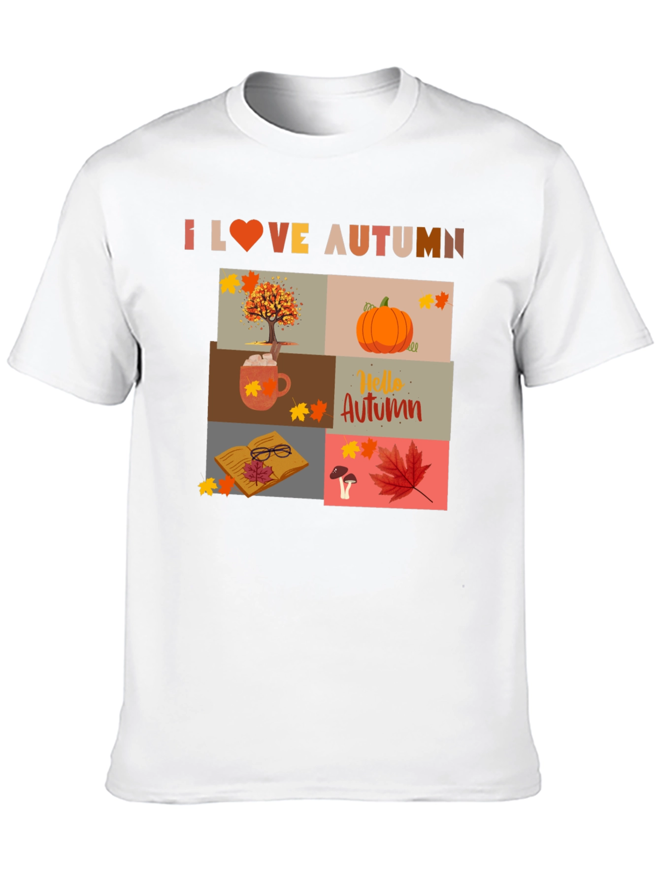 I Love Autumn Collage T-Shirt