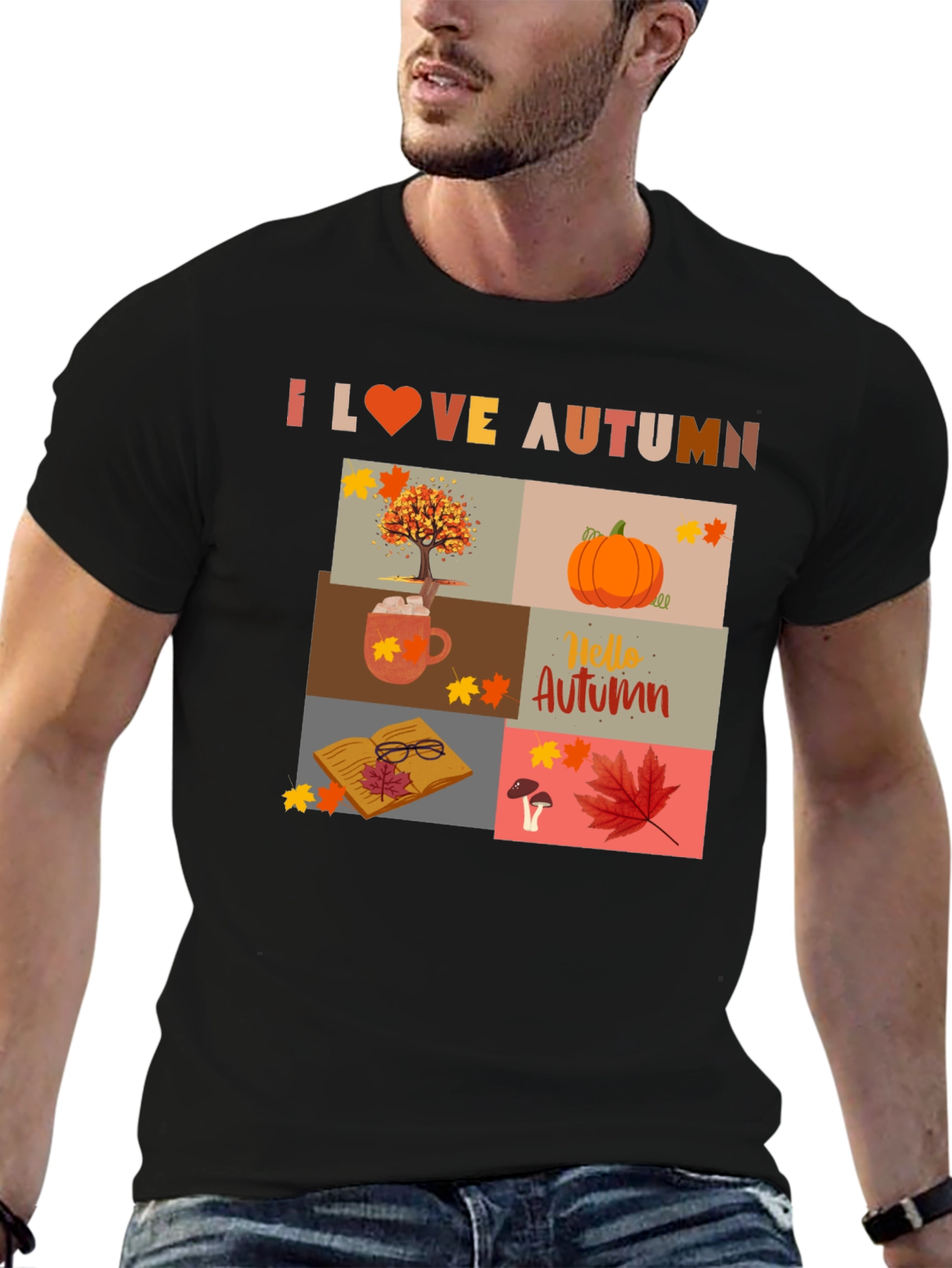 I Love Autumn Collage T-Shirt