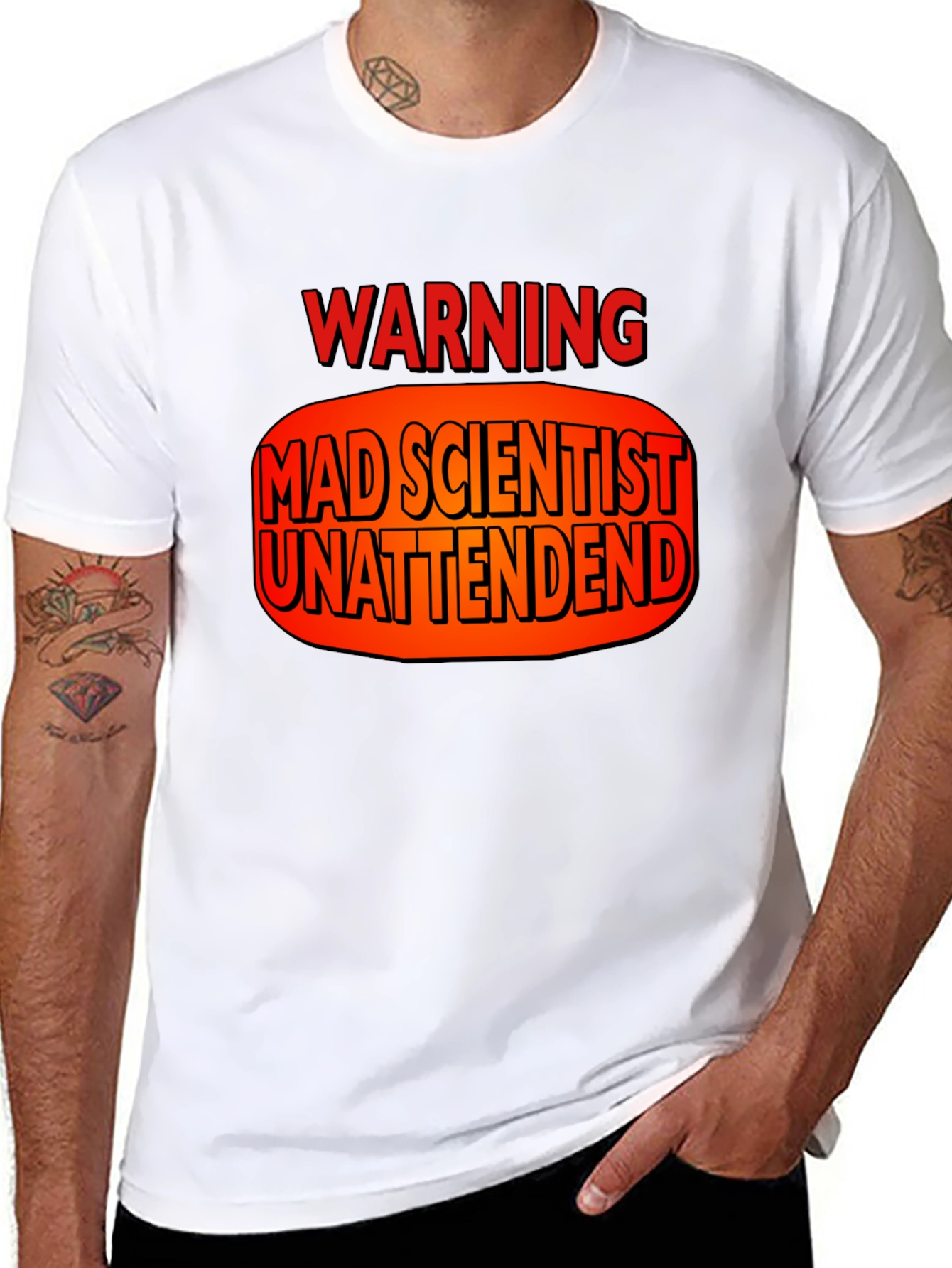 Warning Mad Scientist Unattended T-Shirt
