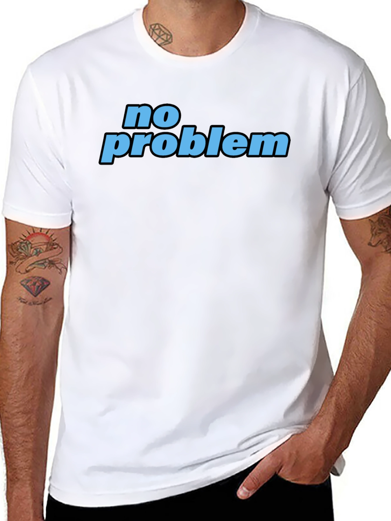 No Problem T-Shirt - Casual Black Tee