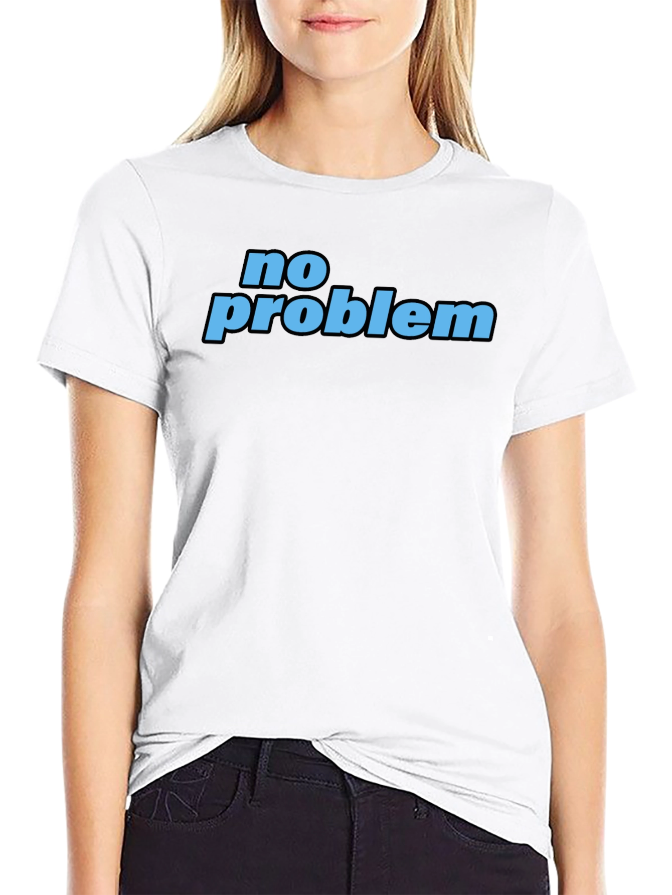 No Problem T-Shirt - Casual Black Tee