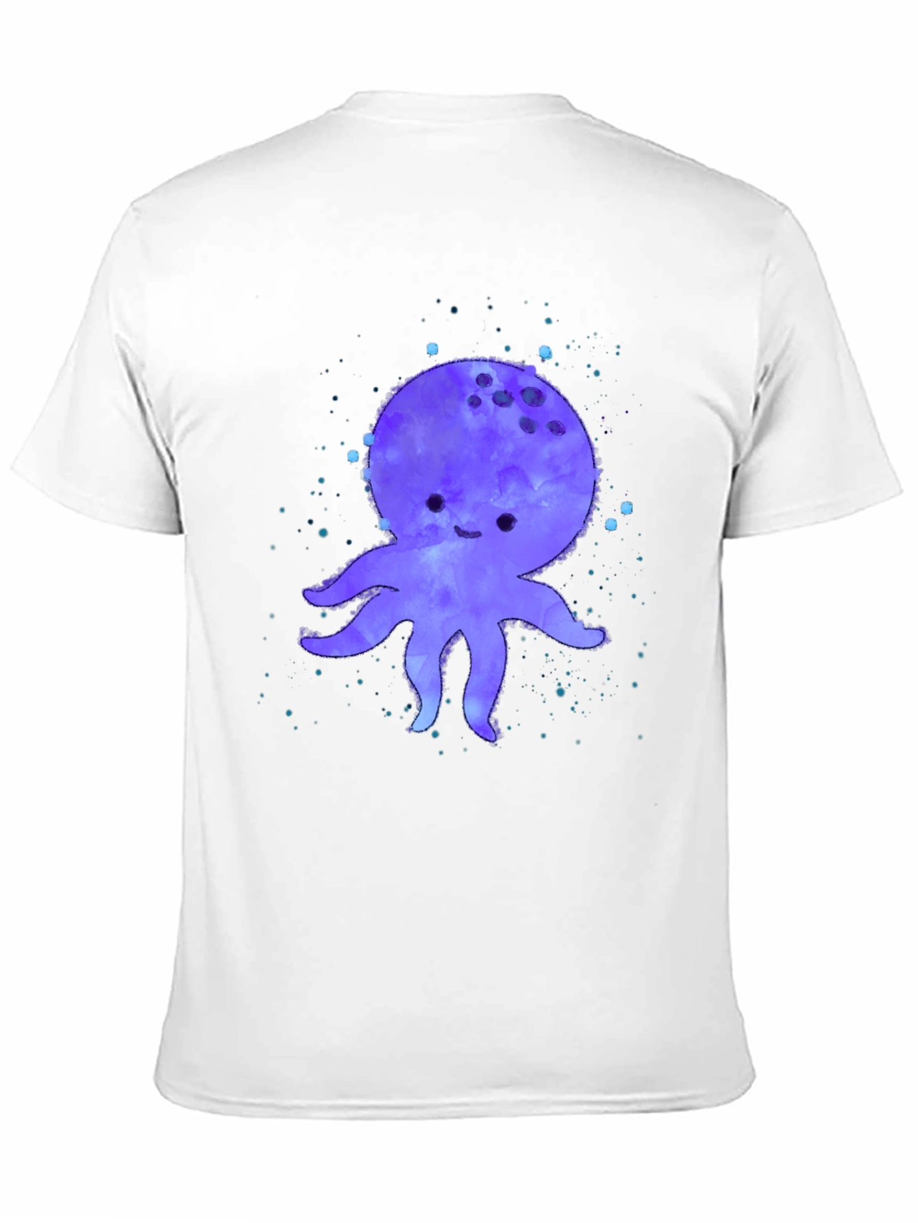 Cute Octopus Graphic Print Black T-Shirt