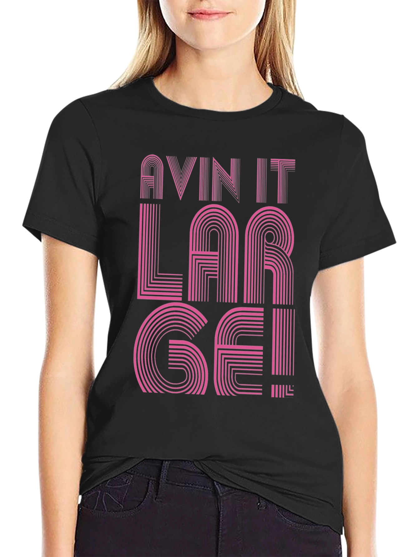 Avin It Large Graphic Tee - Black