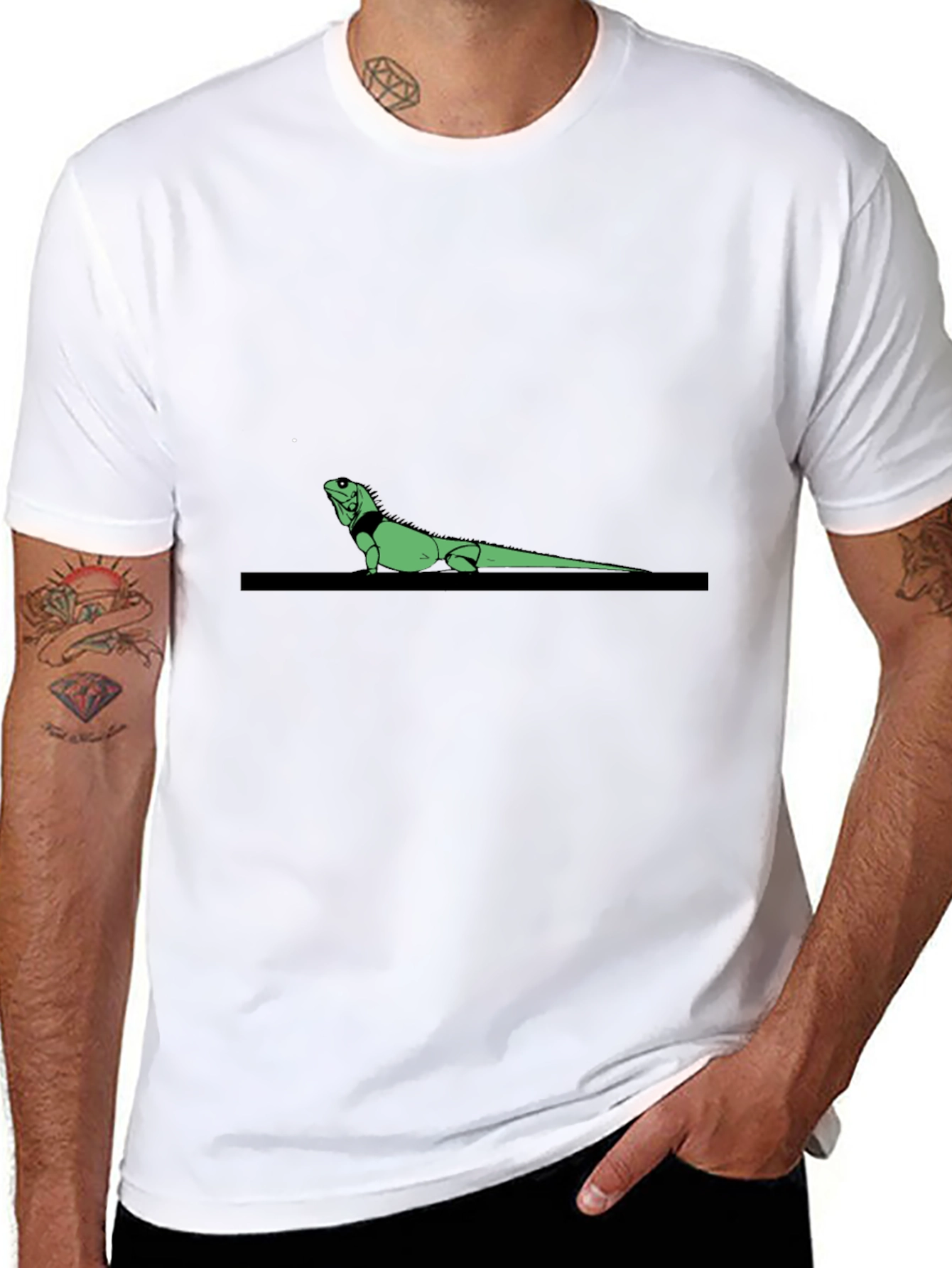 Cool Green Iguana Graphic Tee - Unisex