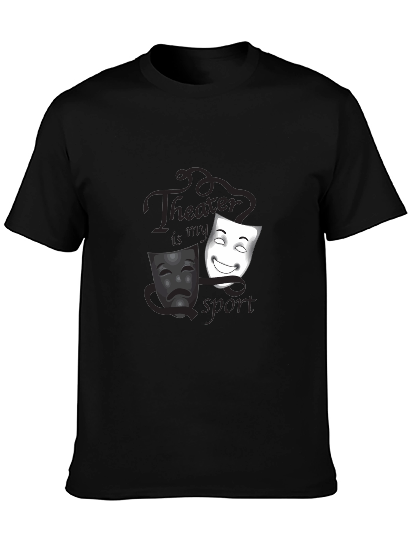 Theater is my sport Black T-Shirt
