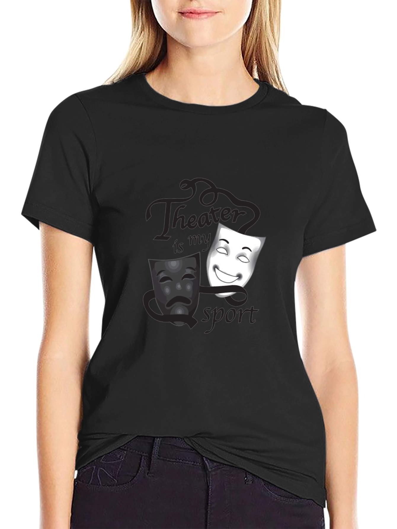 Theater is my sport Black T-Shirt