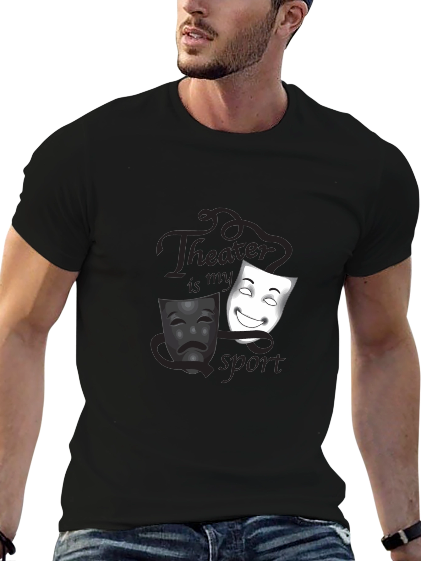 Theater is my sport Black T-Shirt