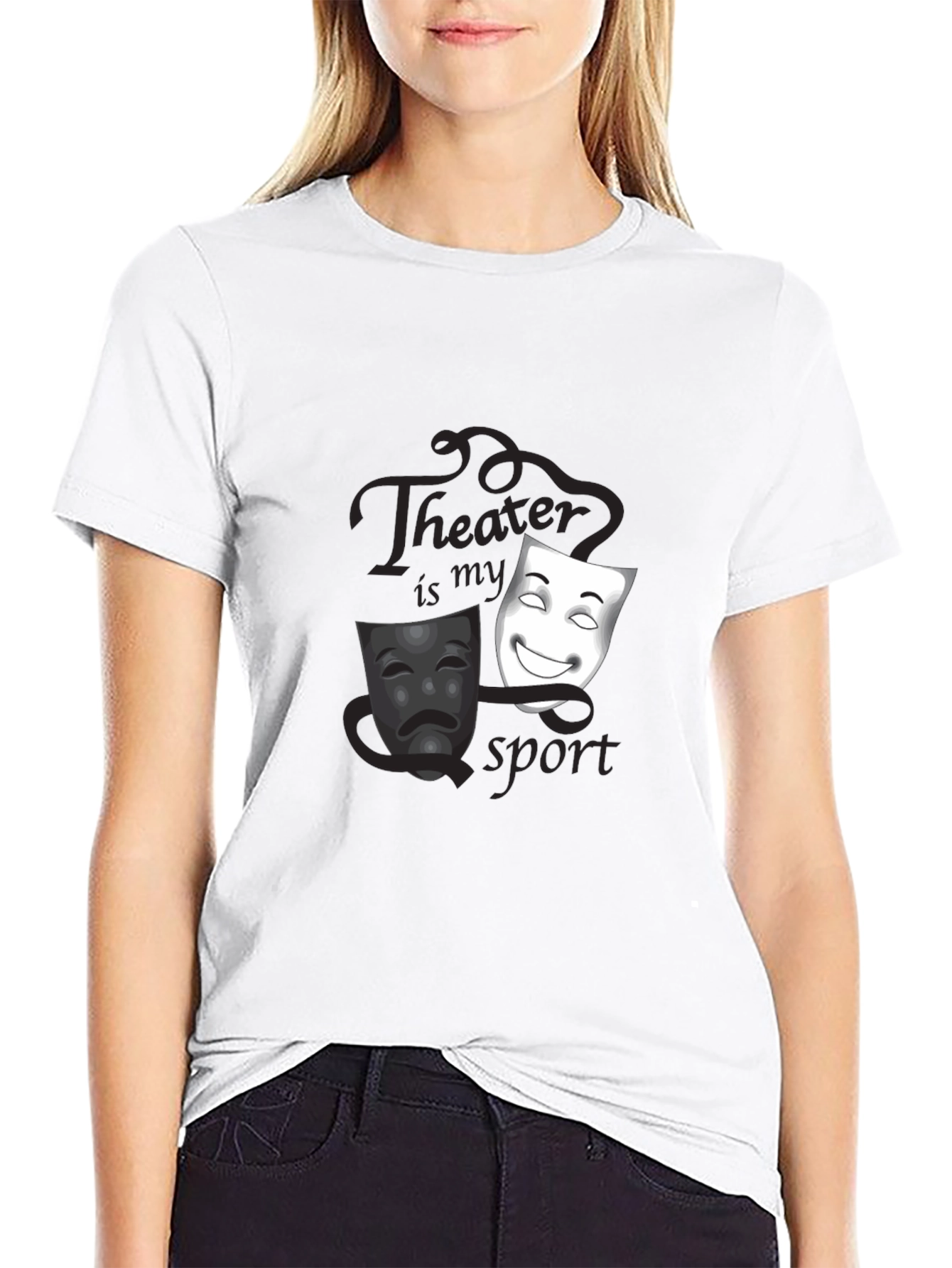Theater is my sport Black T-Shirt