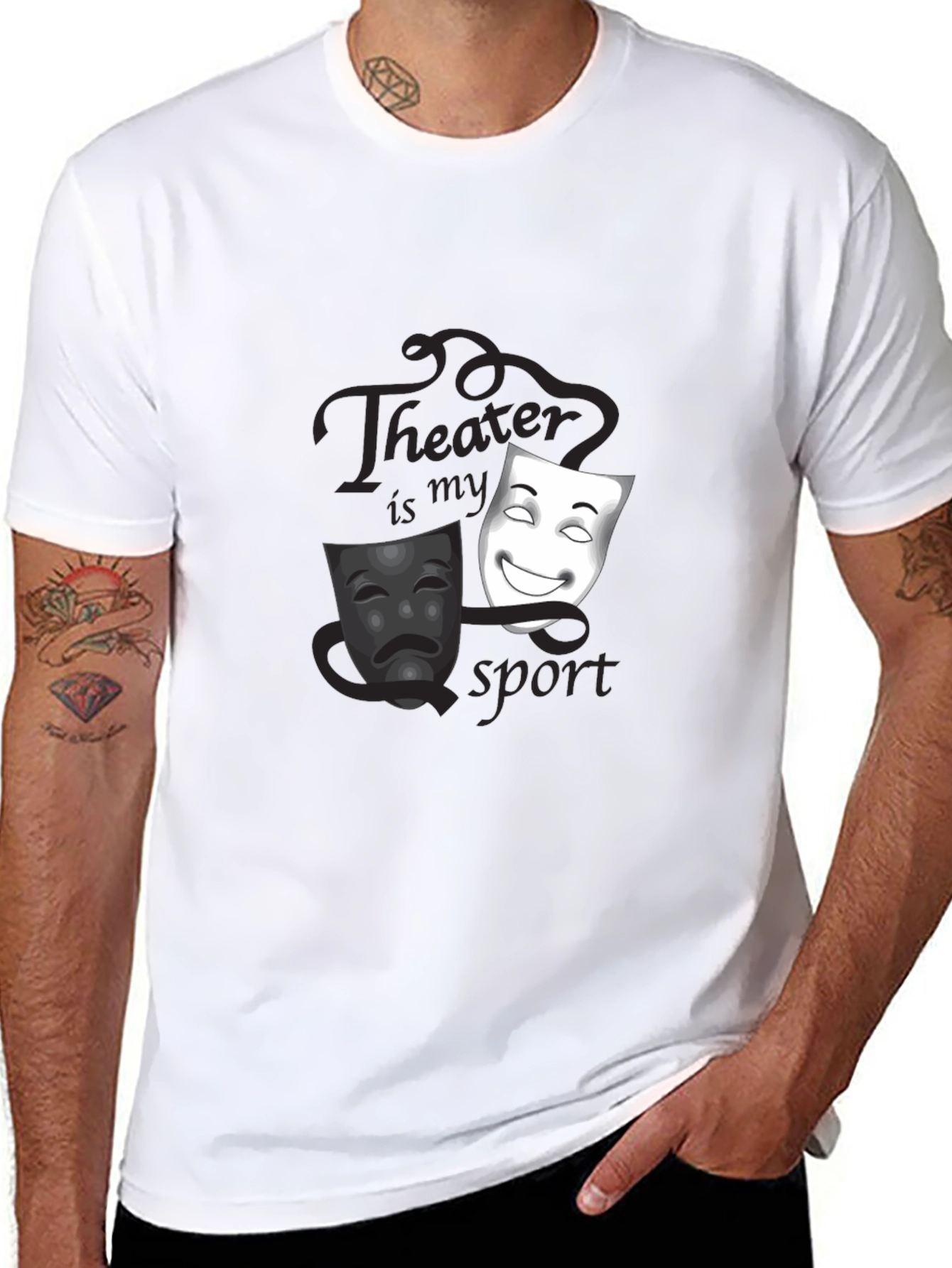Theater is my sport Black T-Shirt