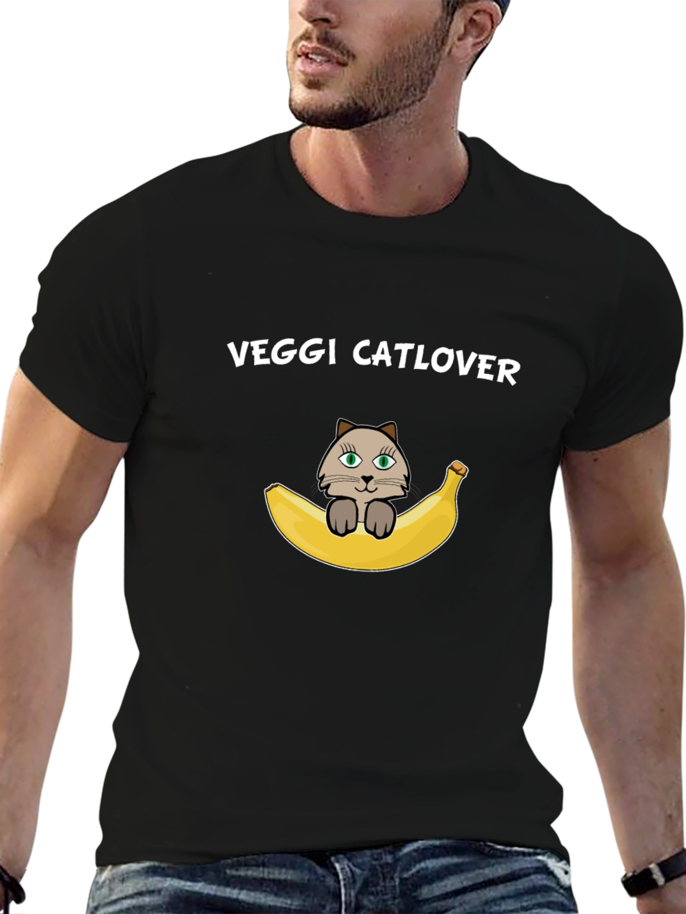 Veggi Catlover T-Shirt - Banana Cat