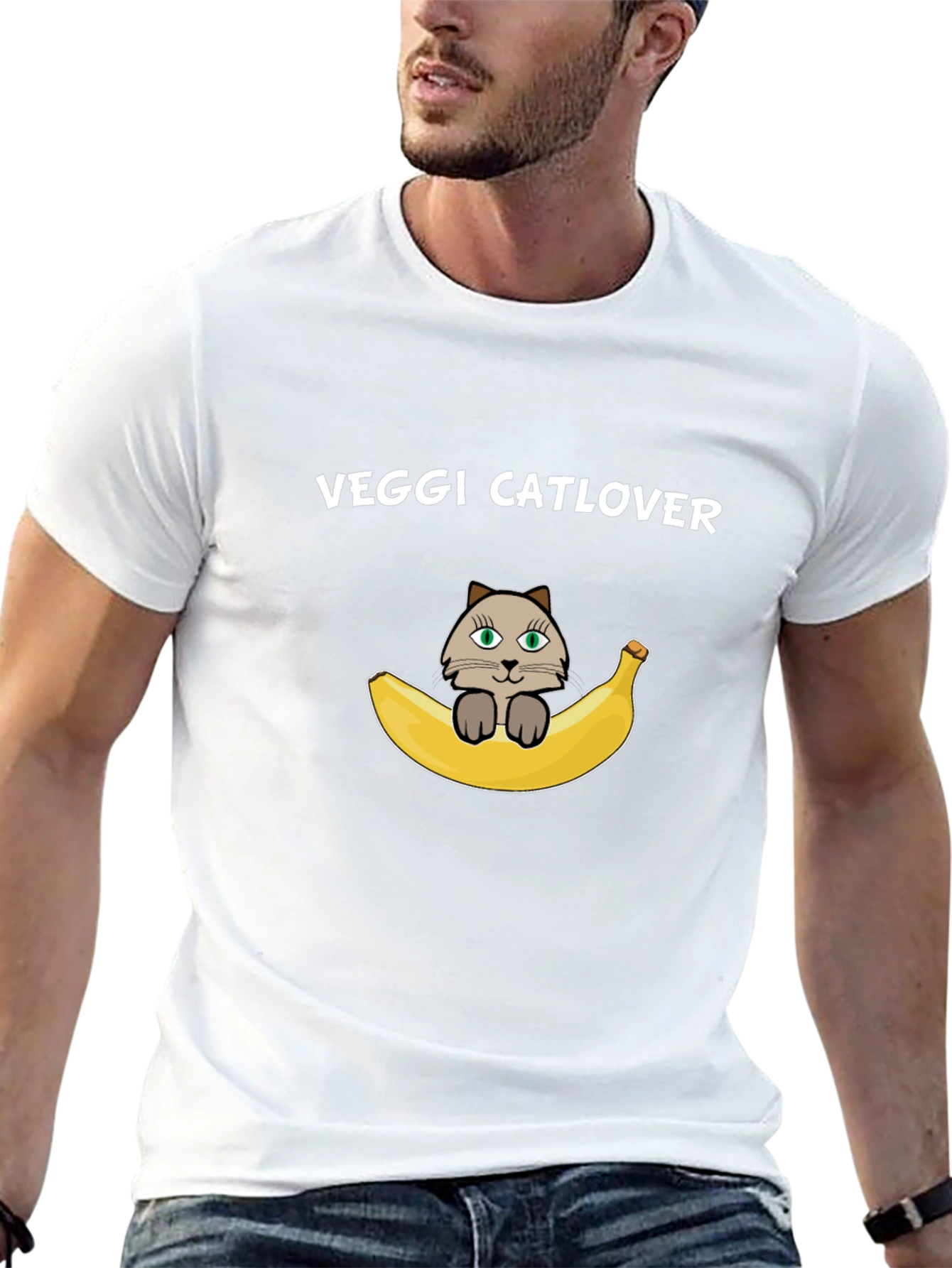 Veggi Catlover T-Shirt - Banana Cat
