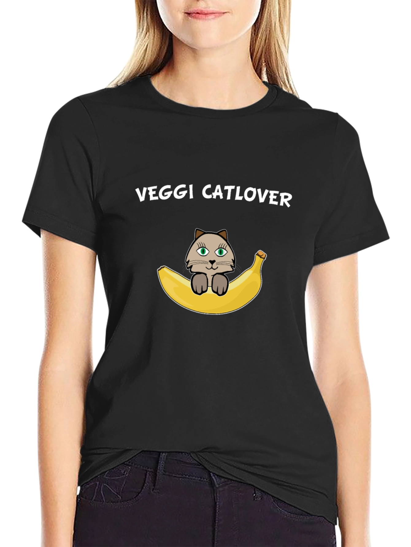 Veggi Catlover T-Shirt - Banana Cat