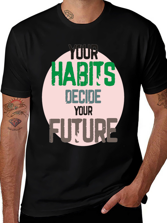 Habits Decide Future Graphic Tee - Black